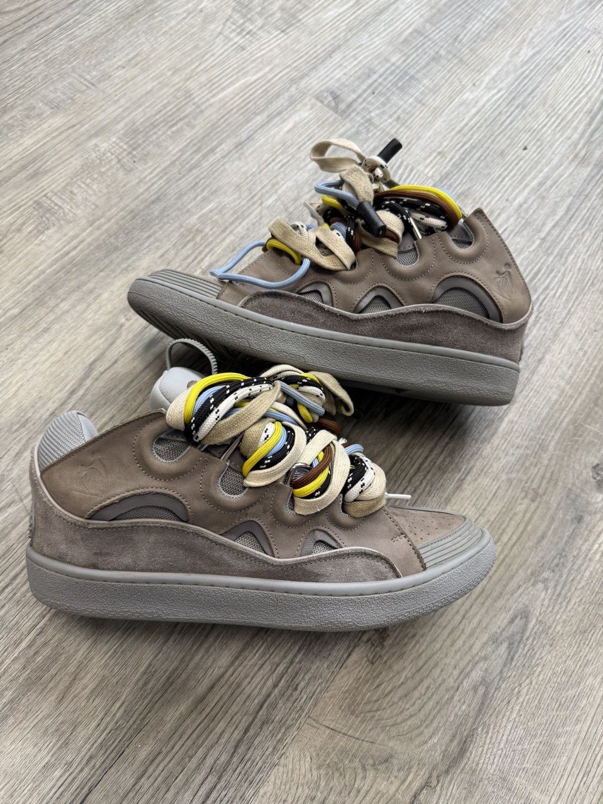 Lanvin Lanvin Curb Sneakers - Grey (Multi Laced) Size US 12 / EU 45 - 3 Thumbnail