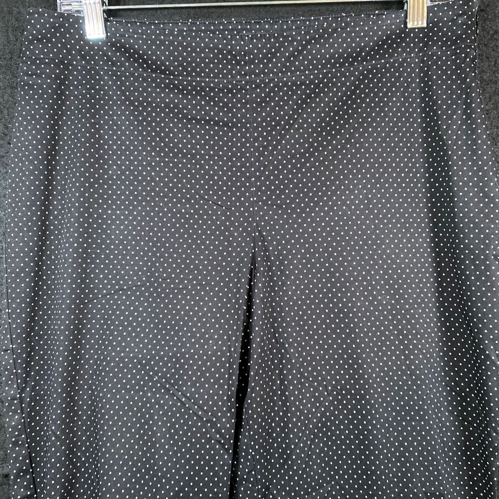 Talbots Talbots Womens Pants Black Polka Dot Ankle Cropped Side Zip Workwear Stretch 10P Size 24" / US 00 / IT 34 - 2 Thumbnail