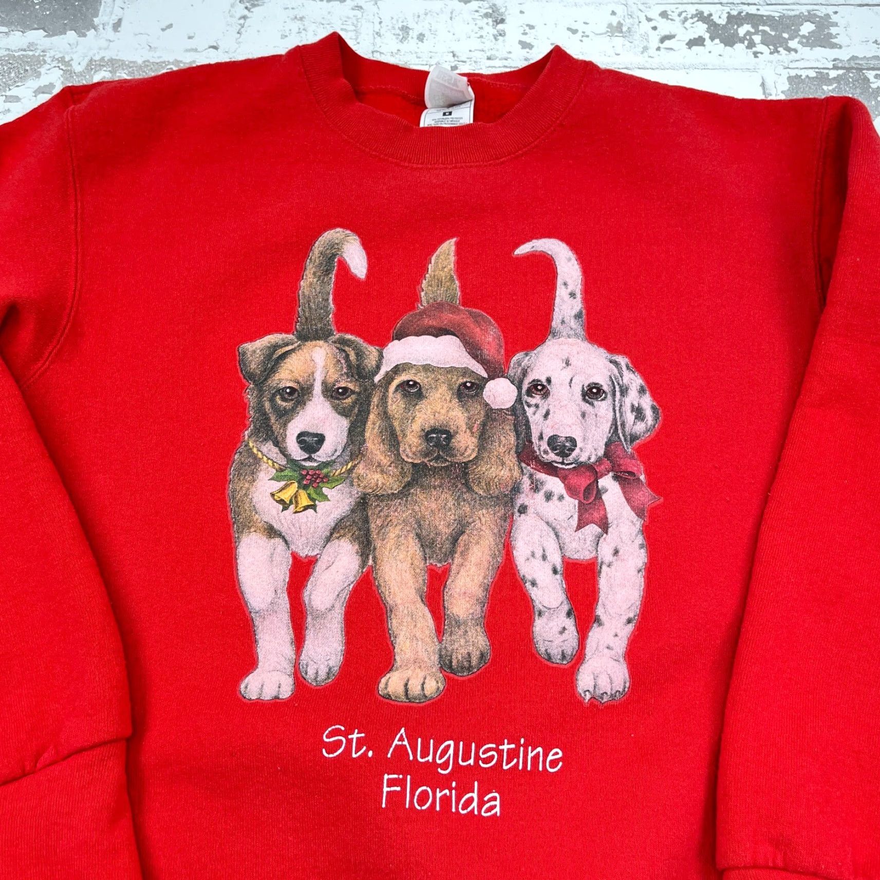 Fruit Of The Loom VINTAGE Fruit of the Loom Sweater Shirt Women M Red 90s Christmas USA Graphic Print P* Size M / US 6-8 / IT 42-44 - 2 Thumbnail