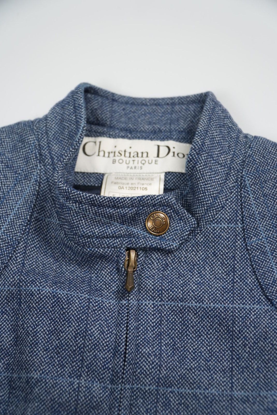 Christian Dior Monsieur Christian Dior by John Galliano Woolen Tweed Zip-Up Jacket Size XS / US 0-2 / IT 36-38 - 3 Thumbnail