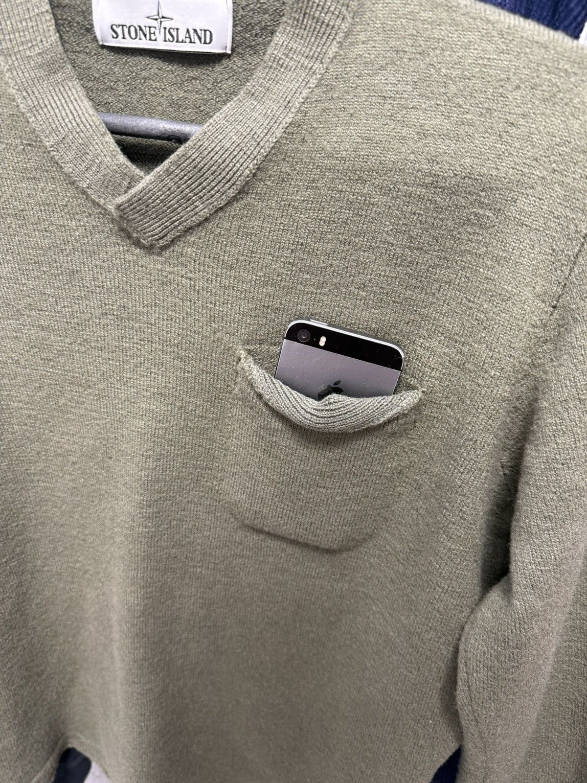 Vintage STONE ISLAND GREEN KNIT SWEATER WITH PATCH LOGO STYLE Size US M / EU 48-50 / 2 - 6 Thumbnail