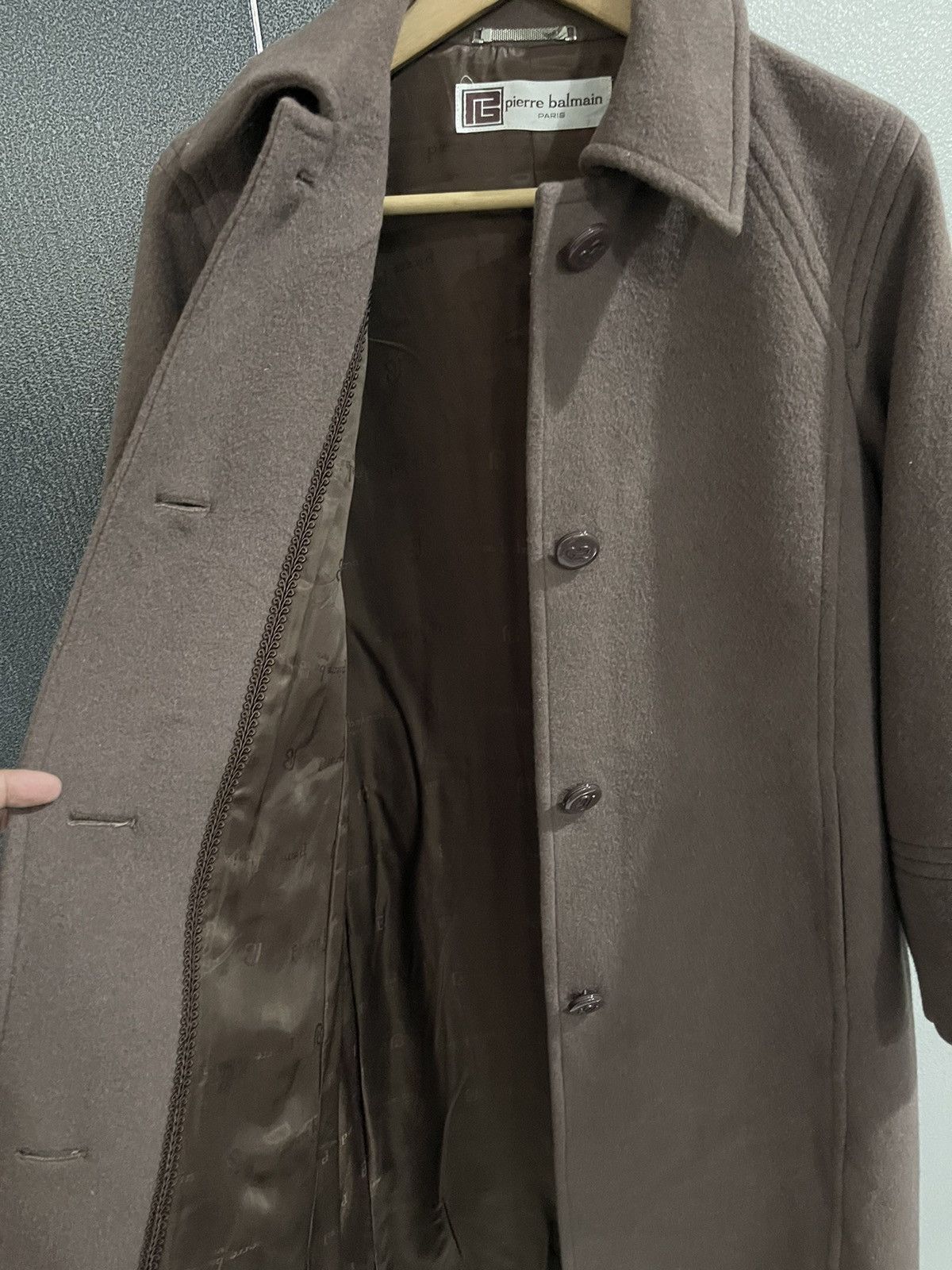 Pierre Balmain Vintage Pierre Balmain Paris Wool Long Coat Jacket Size US M / EU 48-50 / 2 - 10 Thumbnail