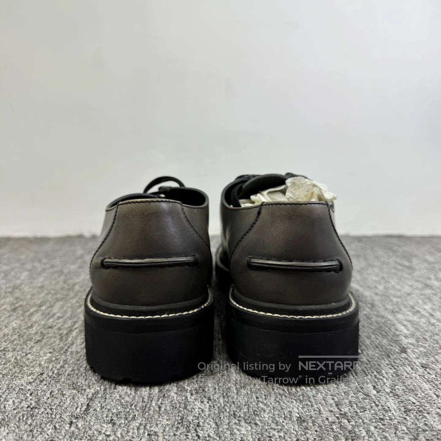 Louis Vuitton Green Leather Lace-Up Shoes Size 6.5. Size US 6.5 / EU 39-40 - 3 Thumbnail