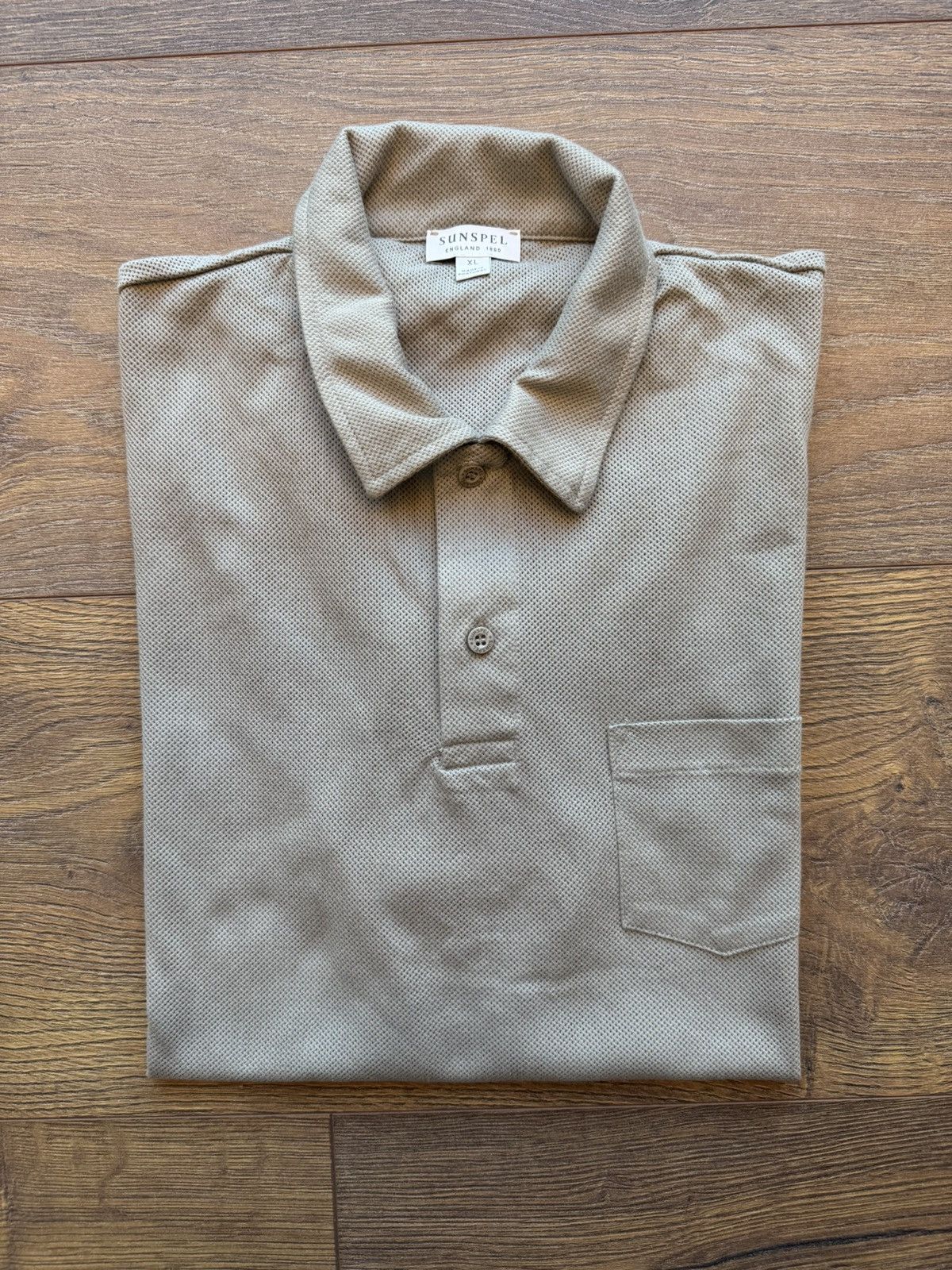 Sunspel Grey Riviera Polo - Size XL