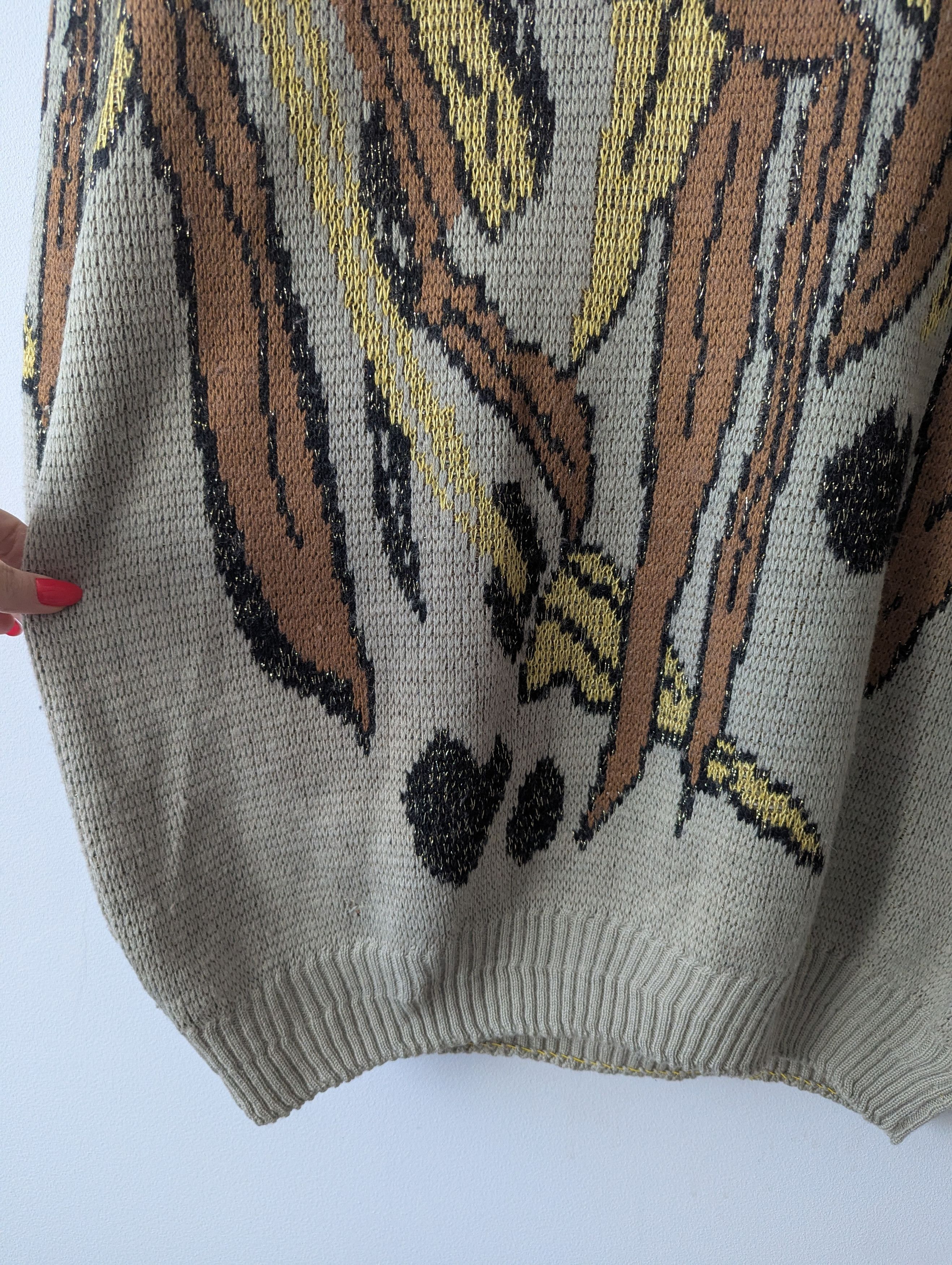 La Perla La Perla Vintage Wool Blend Long Sweater Beige Brown 80s Size L / US 10 / IT 46 - 11 Thumbnail