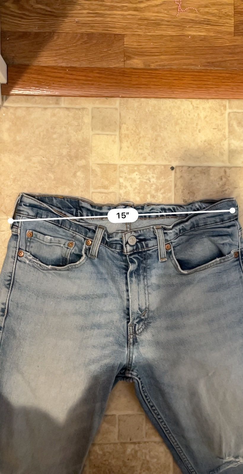 Levi's Levi’s 511 Denim Distressed Blue Jeans Waist 32 Length 30 Size US 32 / EU 48 - 11 Thumbnail