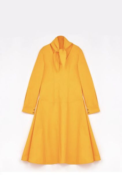 Jil Sander o1w1db10825 Midi Dress in Orange Size L / US 10 / IT 46 - 1 Thumbnail