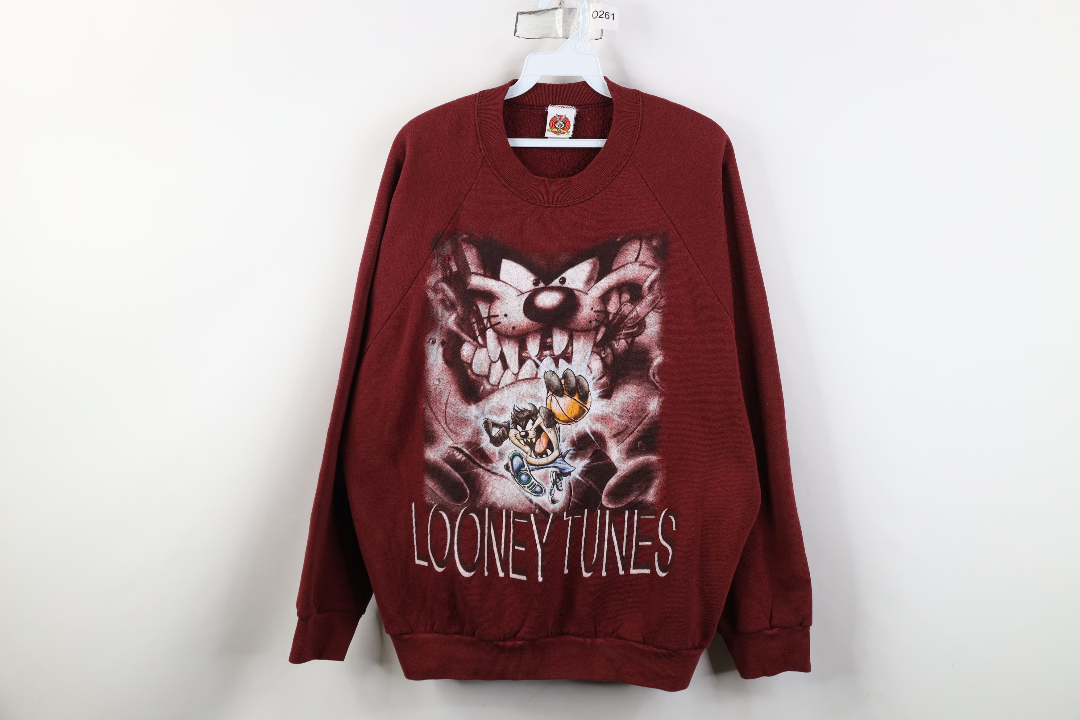 Vintage Vintage 90s Looney Tunes Taz Tazmanian Devil Sweatshirt Size US XXL / EU 58 / 5 - 1 Thumbnail