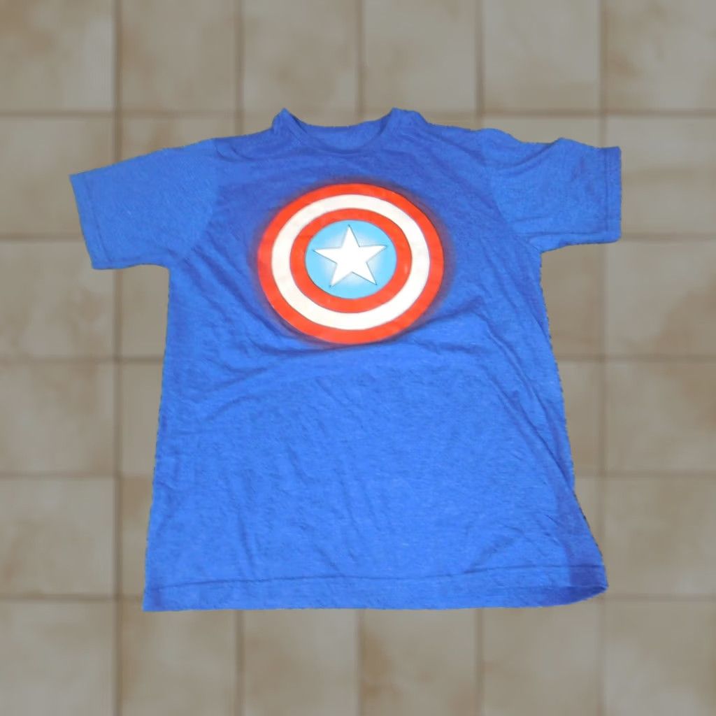 Vintage Marvel Captain America Womens Shirt 2X Blue Crew Neck Long Sleeve T-Shirt Regular Fit Casual Basic Graphic Size XXL / US 16-18 / IT 52-54 - 1 Thumbnail