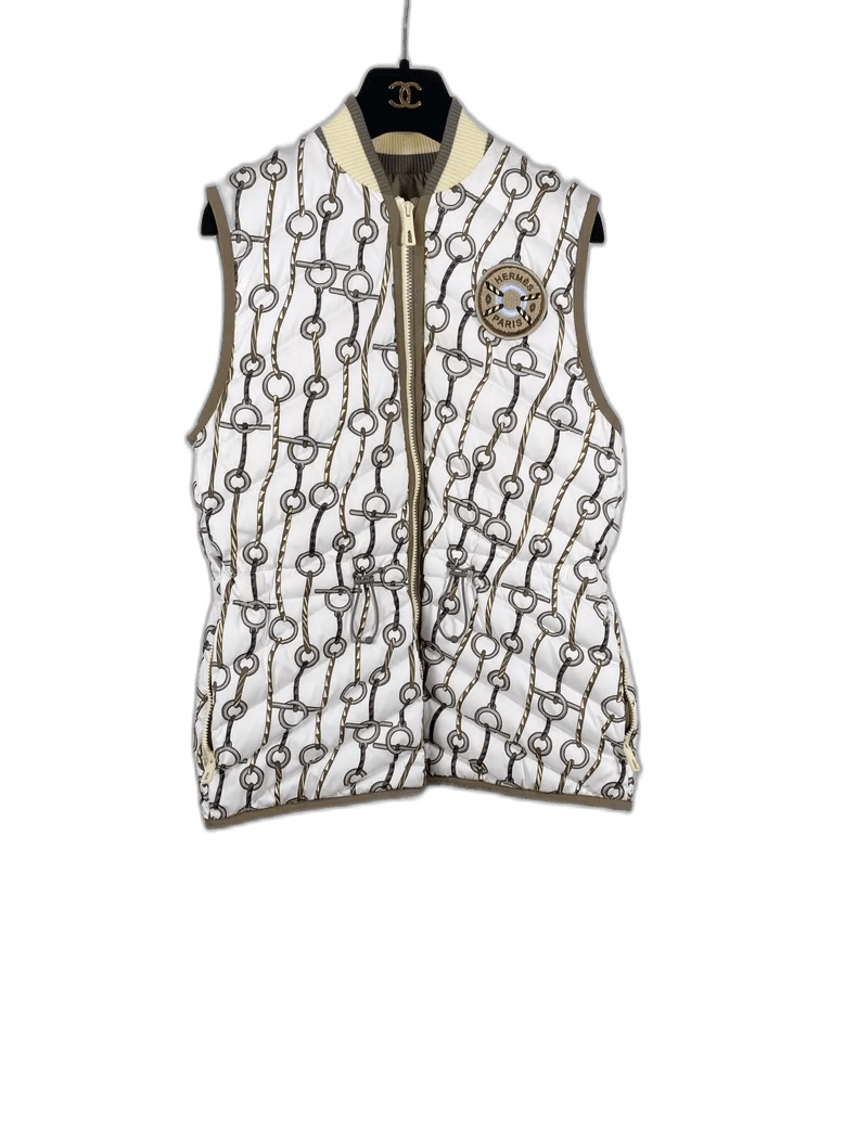 Hermes Color Blocked Down Vest