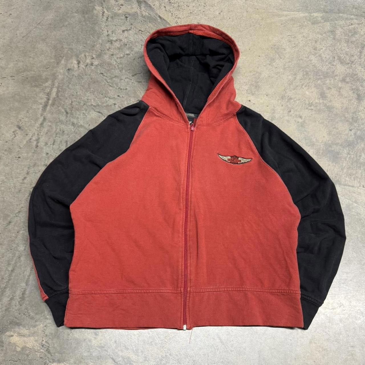 Harley Davidson × Vintage Vintage Y2K Harley Davidson Zip Up Hoodie Size US S / EU 44-46 / 1 - 1 Thumbnail