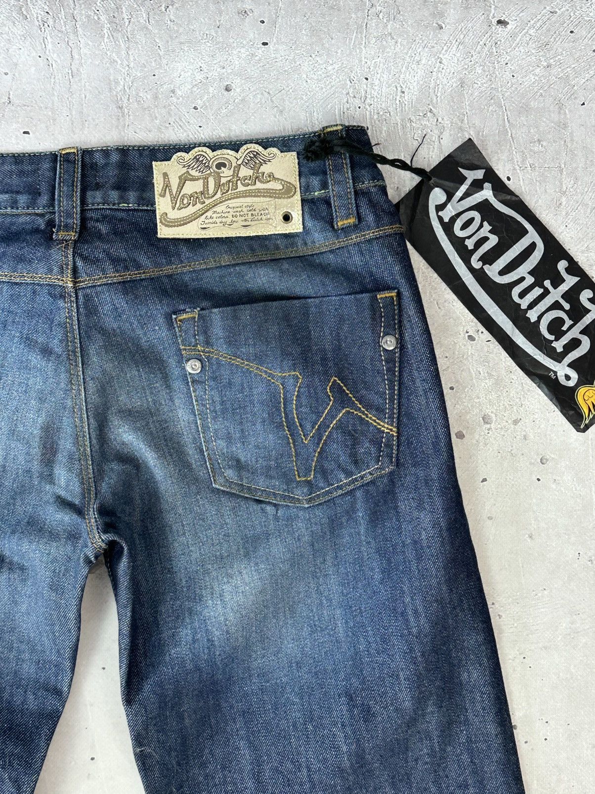 Von Dutch NEW Von Dutch Navy Washed Cotton Women’s Denim Pants Size 28" / US 6 / IT 42 - 1 Thumbnail