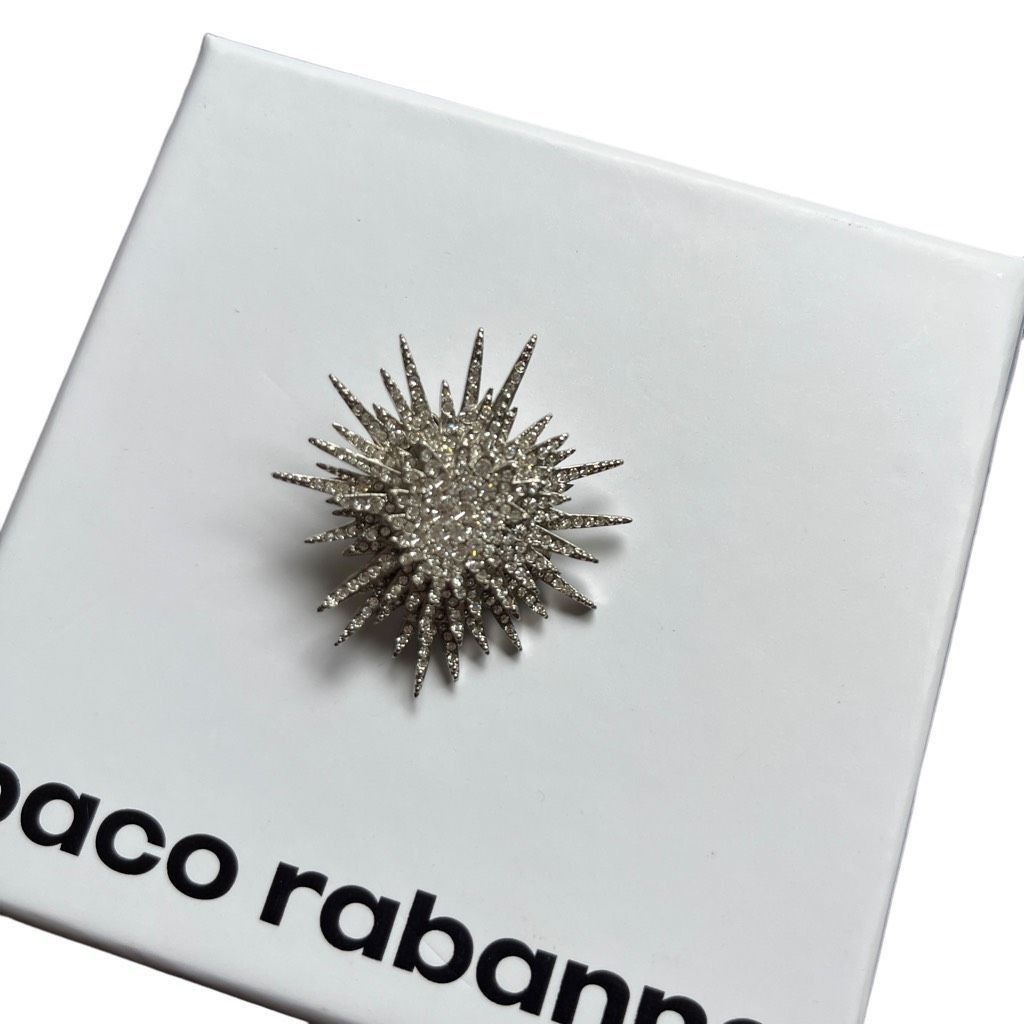 Paco Rabanne PACO RABANNE Crystal Sun Earring in Silver & Crystal Size ONE SIZE - 4 Thumbnail