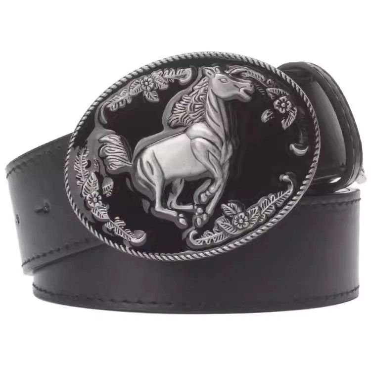Designer New Design Vintage Belt Riveted Belts Menswear Accessories Size ONE SIZE - 5 Thumbnail