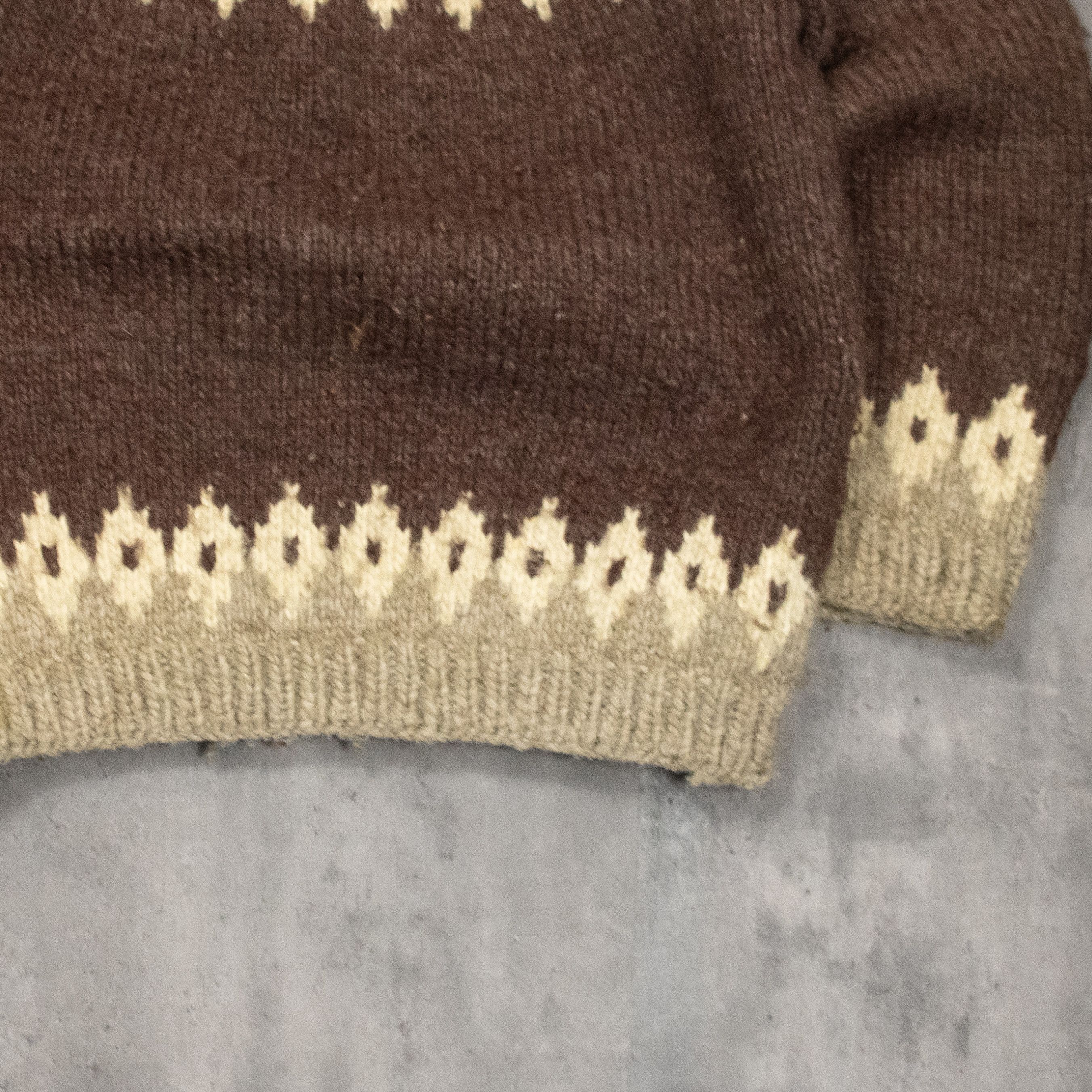 Vintage Vintage 90's Handmade Thick Wool Fleece Mock Neck Sweater Size US M / EU 48-50 / 2 - 7 Thumbnail