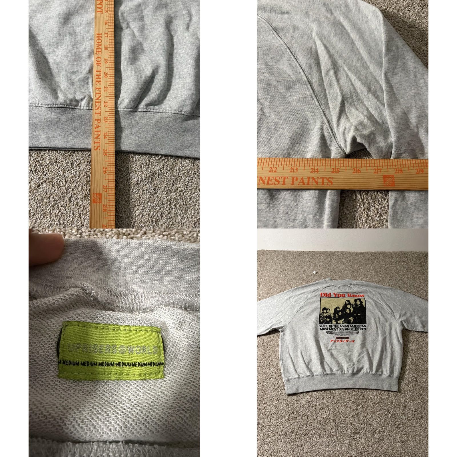 Vintage UPRISERS Sweatshirt Mens M Gray Graphic Pullover Crewneck Did You Know Size US M / EU 48-50 / 2 - 8 Thumbnail