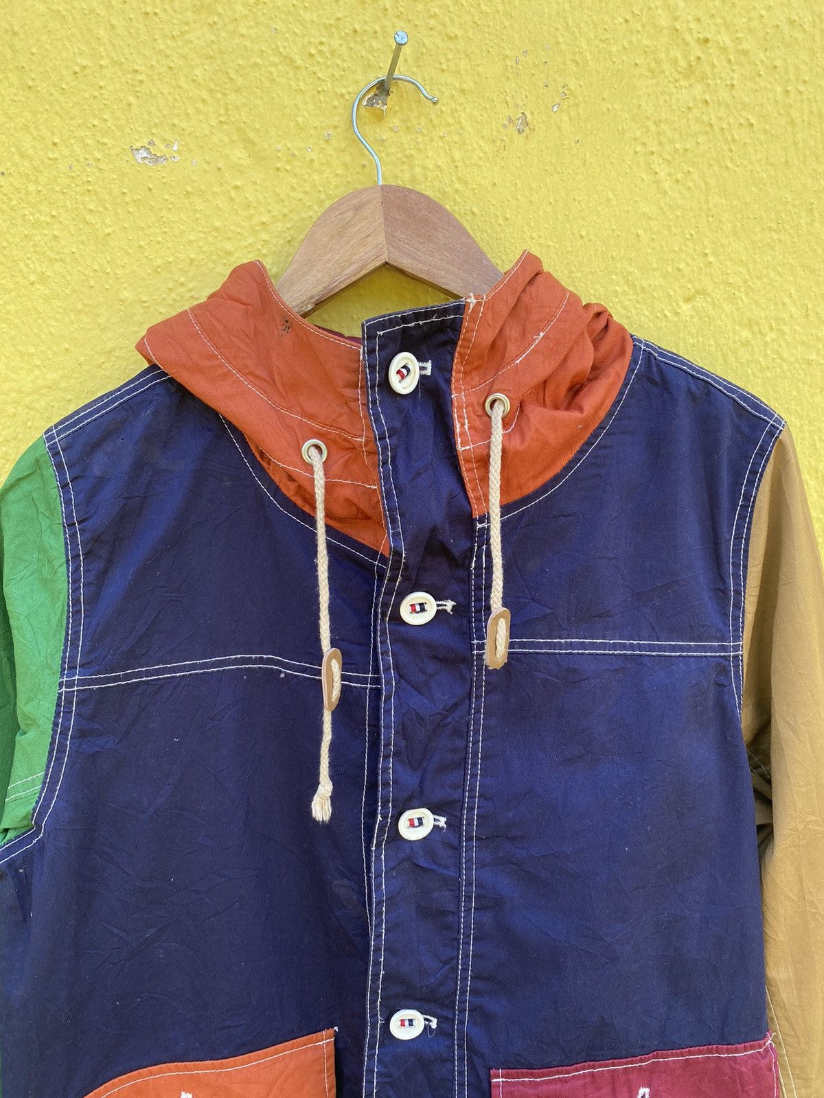 Japanese Brand Japanese brand X oval dice multicolor button jacket hoodie Size US L / EU 52-54 / 3 - 6 Thumbnail