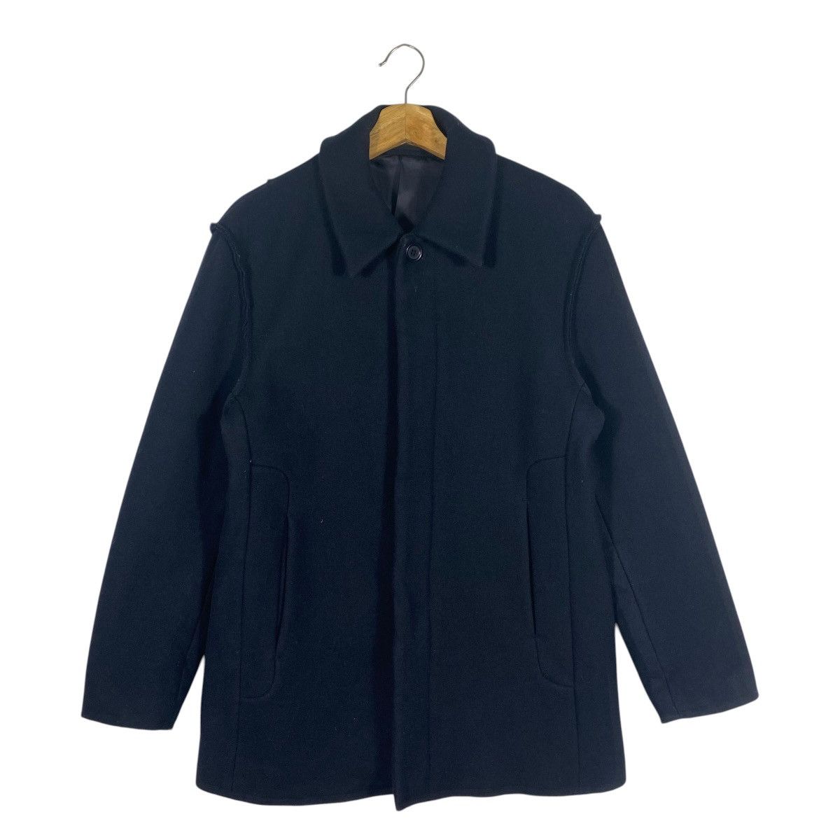 ABAHOUSE Vintage Abahouse Wool Button Jacket M Size Navyblue Colour Size US M / EU 48-50 / 2 - 1 Thumbnail