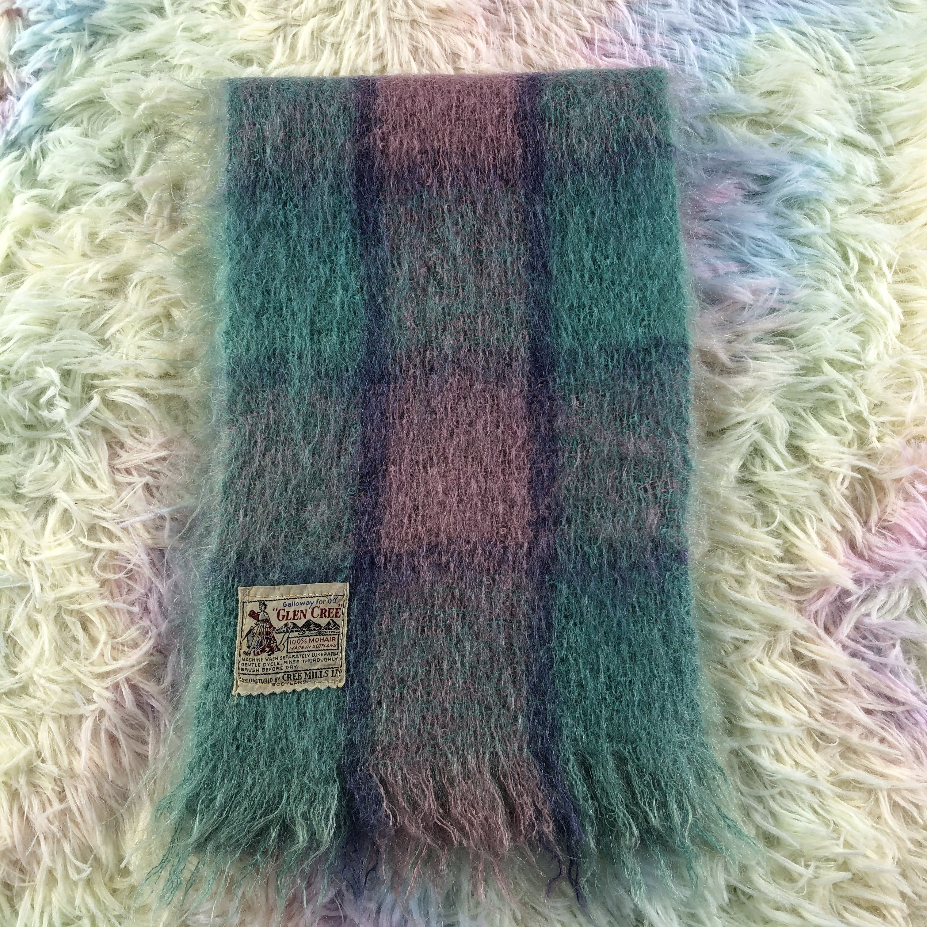 Vintage Mohair Scarf / Muffler / Neckwear - KM518 Size ONE SIZE - 2 Thumbnail