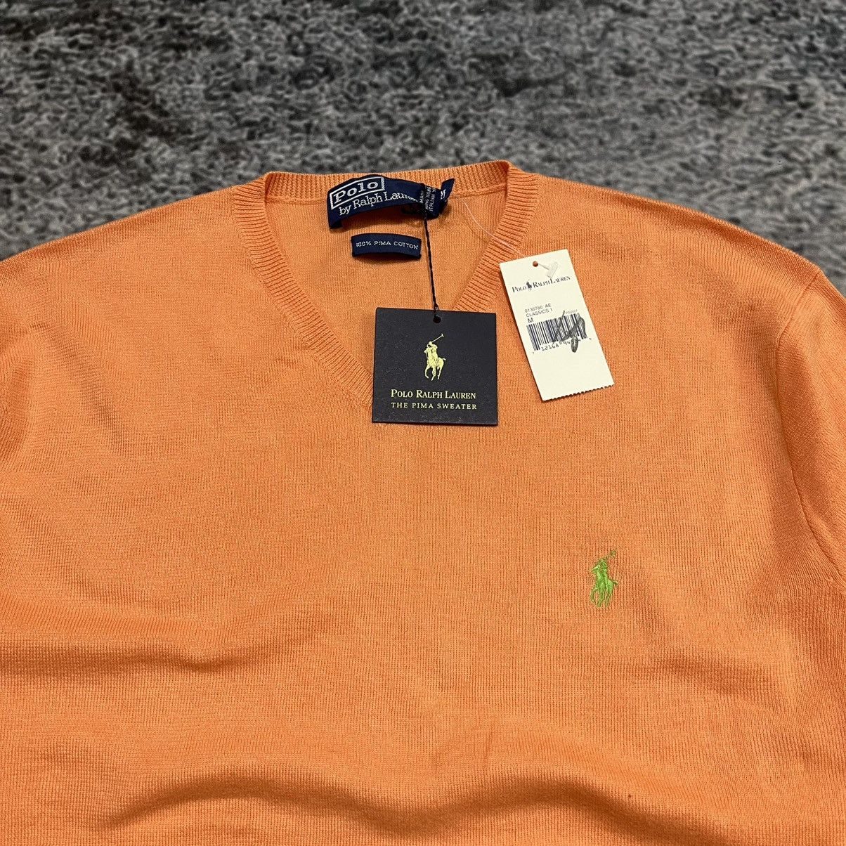 Polo Ralph Lauren Polo Ralph Lauren Orange Small Pony Pima Cotton Sweater NEW Size US M / EU 48-50 / 2 - 4 Thumbnail