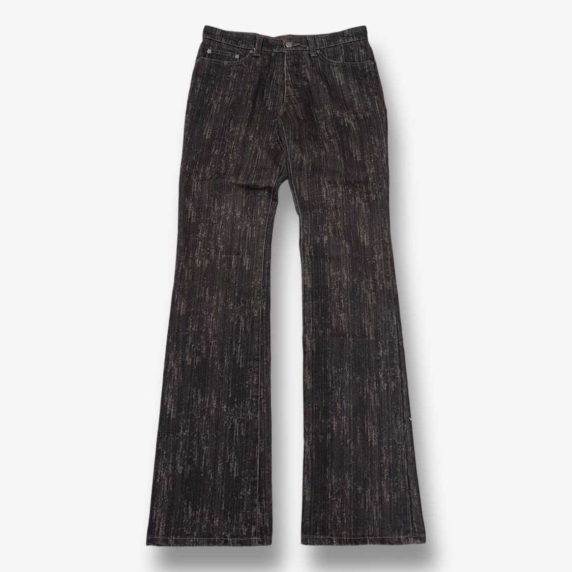 Tornado Mart Tornado Mart Coated Denim Flare Pants | Grailed