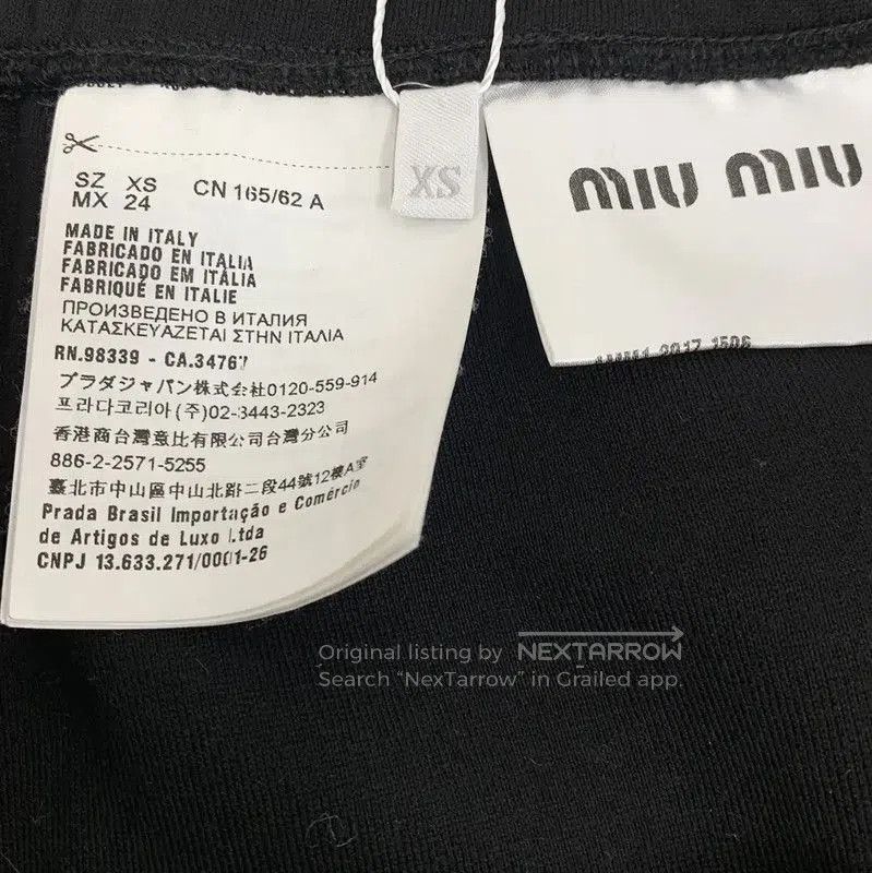 Miu Miu Miu Miu Black Cotton Midi Skirt . Size 23" - 7 Thumbnail