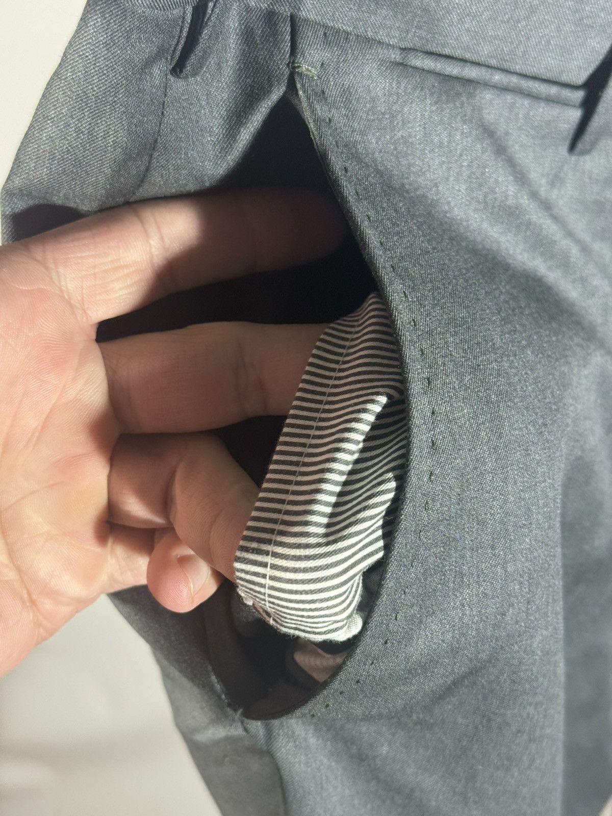 Ermenegildo Zegna Ermenegildo Zegna Dress Pants w34 Gray Slacks Straight Wool Size US 34 / EU 50 - 10 Thumbnail