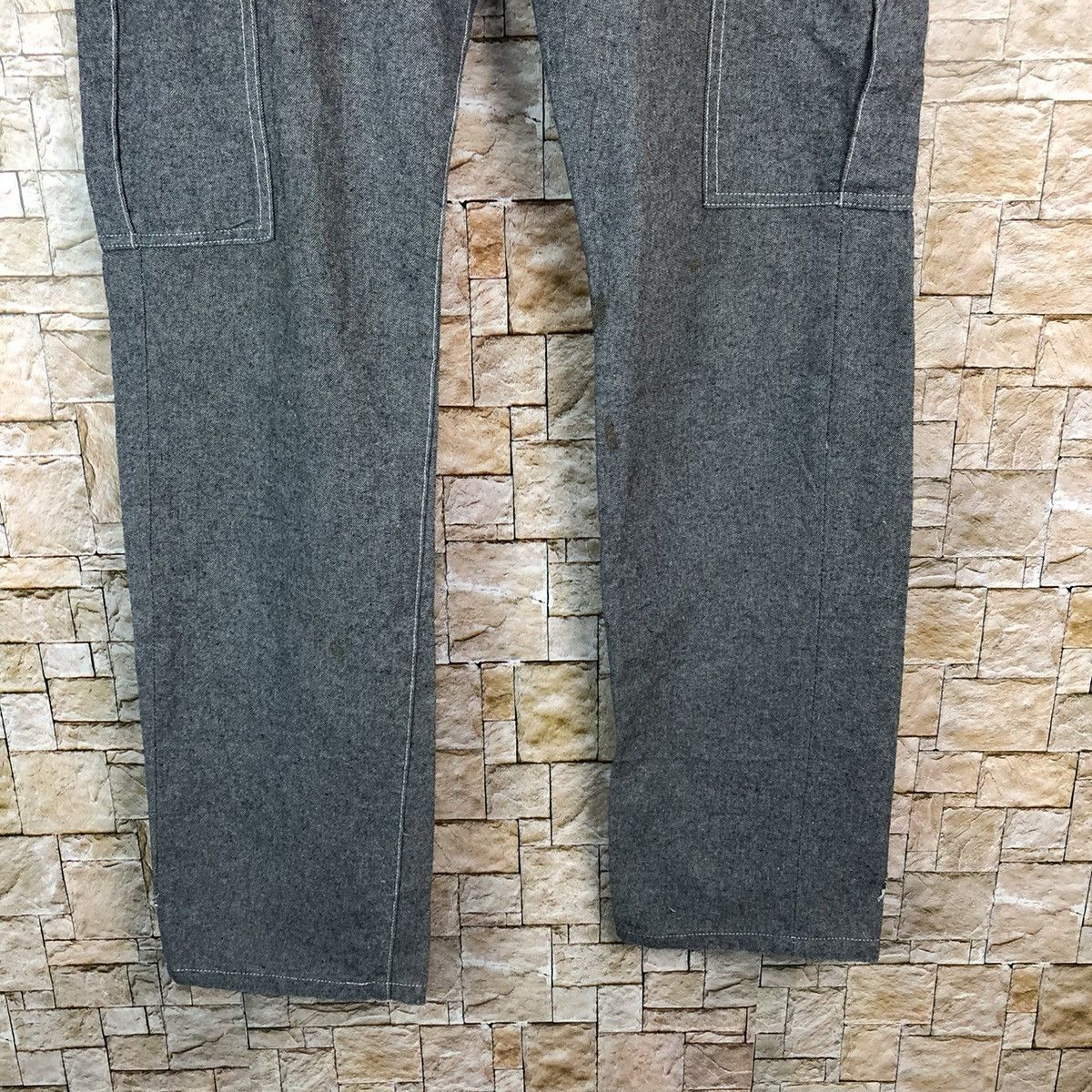 Japanese Brand Ikka Grey Cargo utility tactical Multipocket Pants #A840 Size US 31 - 12 Thumbnail