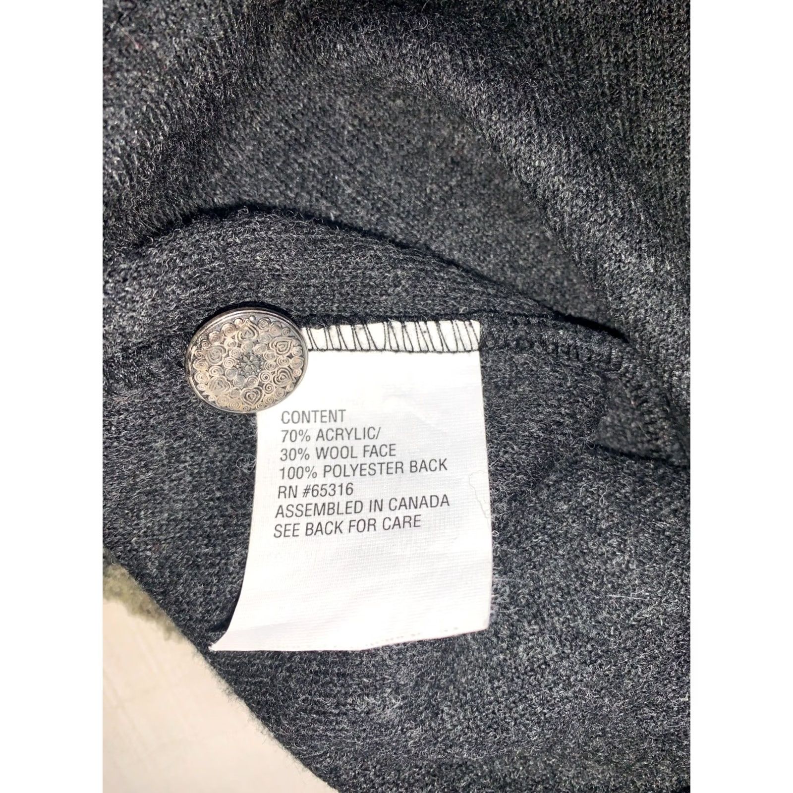 Vintage Sierra Sport Wool Blend Accent Trim Metal Button Knit Cardigan Jacket Womens L Size L / US 10 / IT 46 - 4 Thumbnail