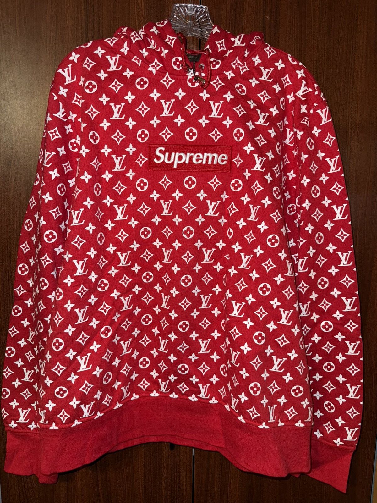 Louis Vuitton × Supreme Supreme x Louis Vuitton Box Logo Hooded Sweatshirt Size US XXL / EU 58 / 5 - 5 Thumbnail