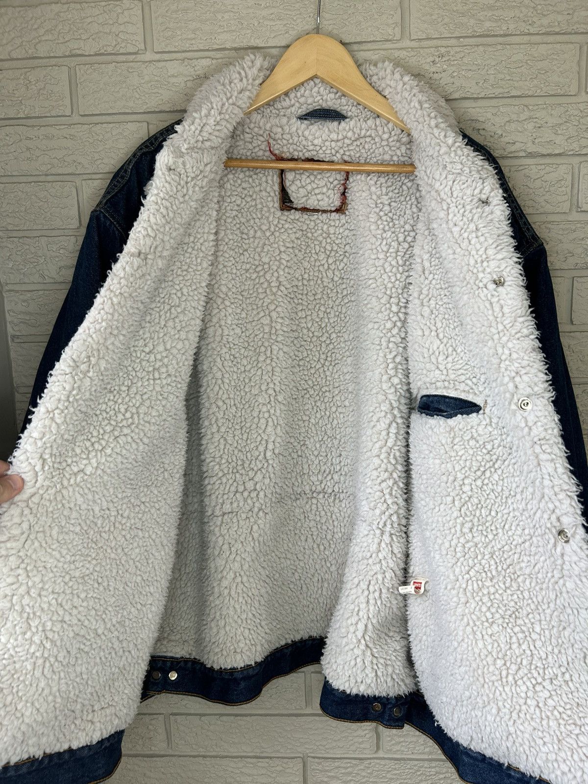 Levi's Vintage 90s Levis Sherpa Lined Denim Jacket Rare Size US XXL / EU 58 / 5 - 11 Thumbnail