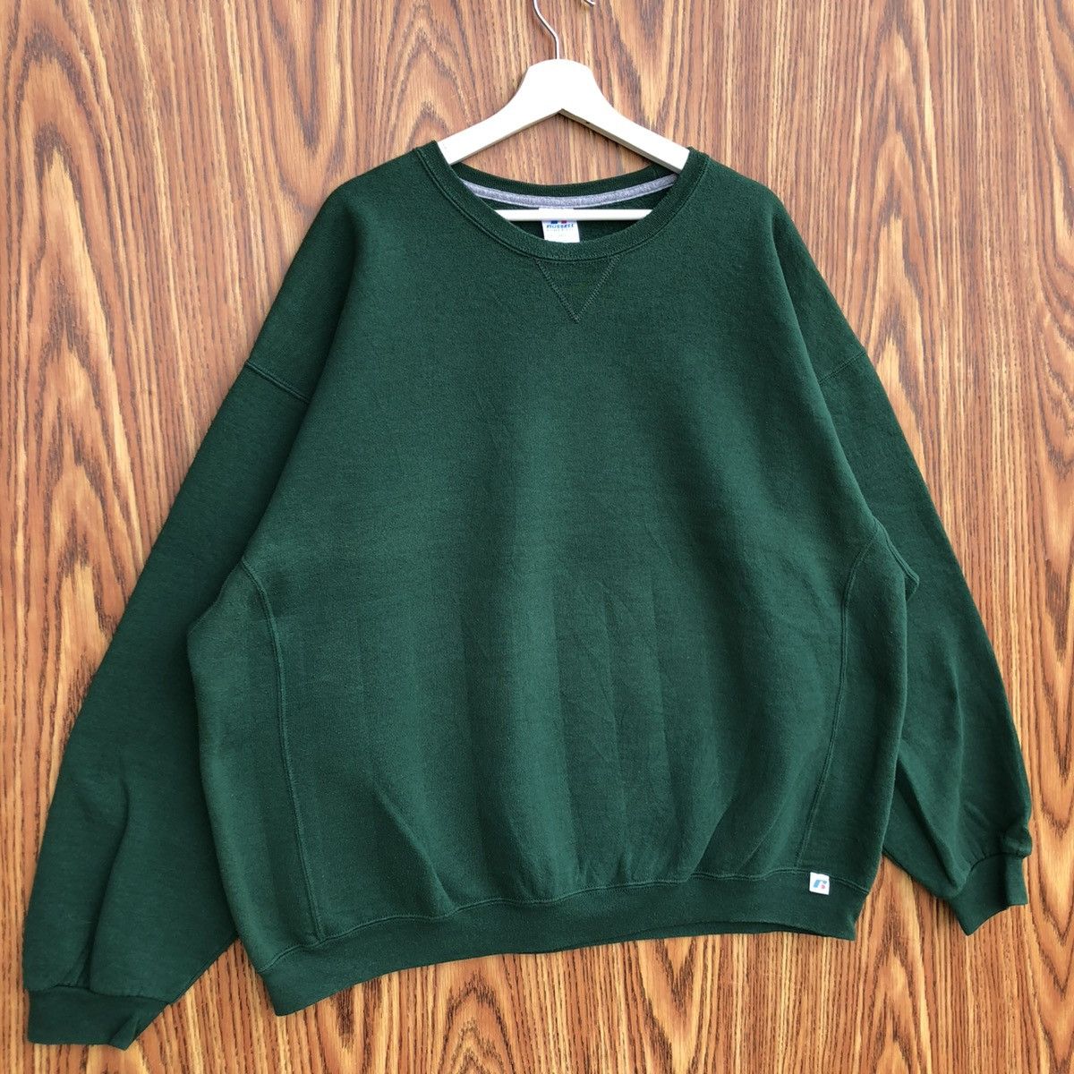 Vintage Vintage Green Plain Sweatshirt Pullover Crewneck Size US XXL / EU 58 / 5 - 2 Thumbnail