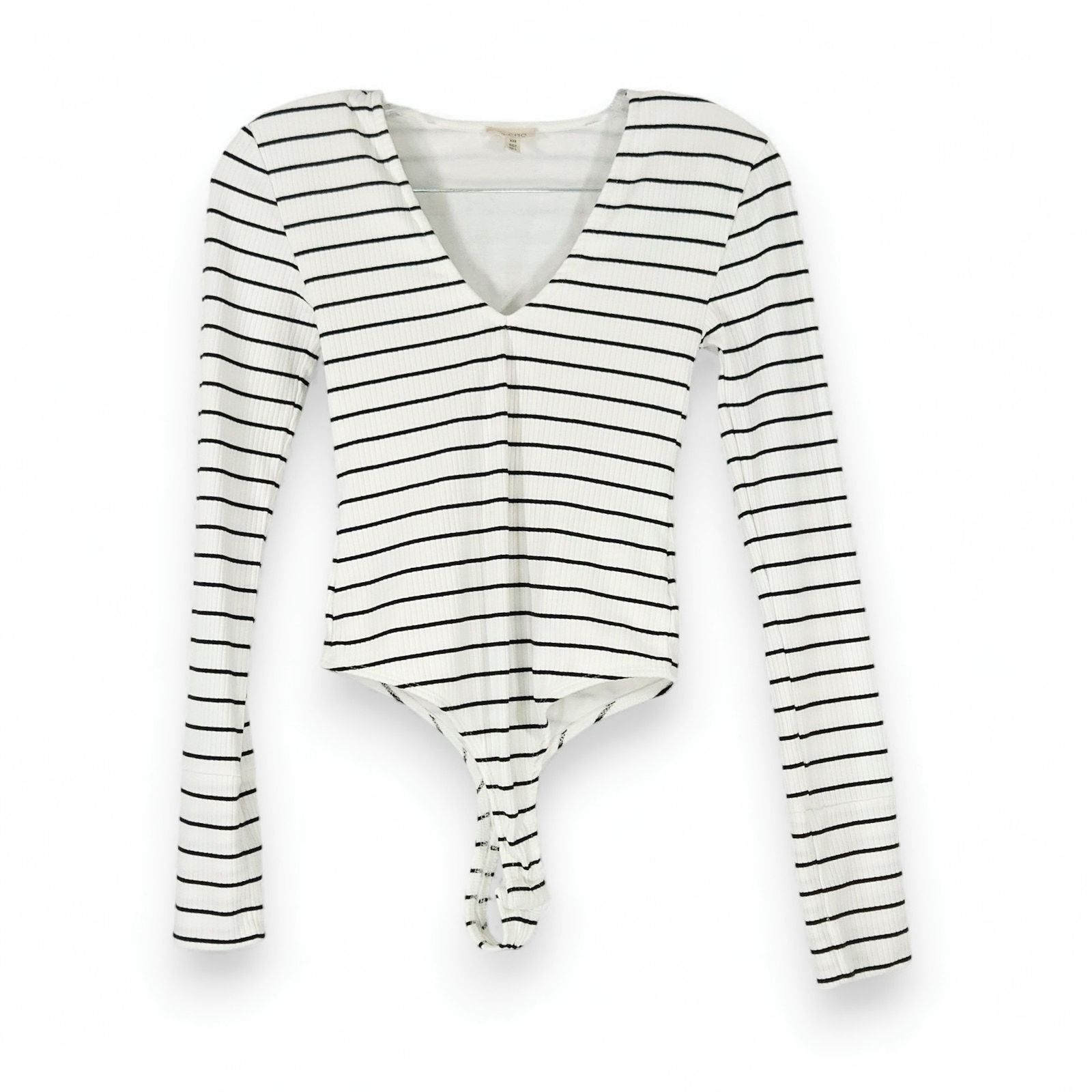 Euc Anthropologie Pilcro Thong Bodysuit Size Xxs Ribbed in White, Women's