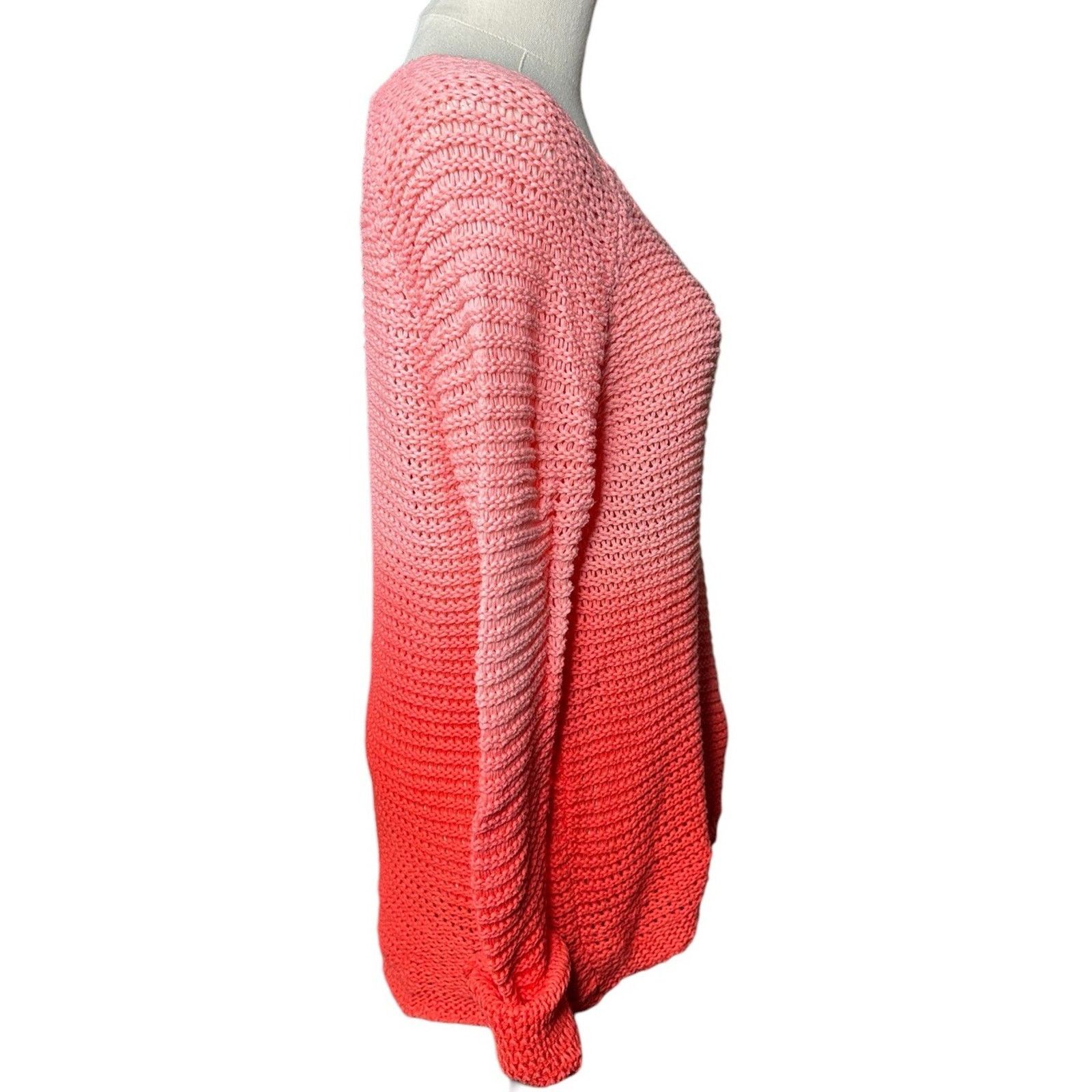 Hollister HOLLISTER Pink Coral Ombre V-Neck Beach Sweater Cover Up M Size M / US 6-8 / IT 42-44 - 6 Thumbnail