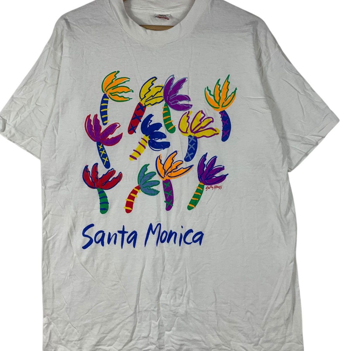Other Vintage 90’ SANTA MONICA SALLY HUSS Illustration Tee Shirt Size US L / EU 52-54 / 3 - 3 Thumbnail