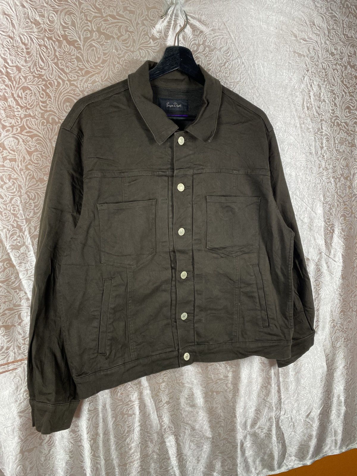 Japanese Brand Sugar Dept Dr Denim Honzawa QLT Brown Minimal Work Jacket Size US M / EU 48-50 / 2 - 5 Thumbnail