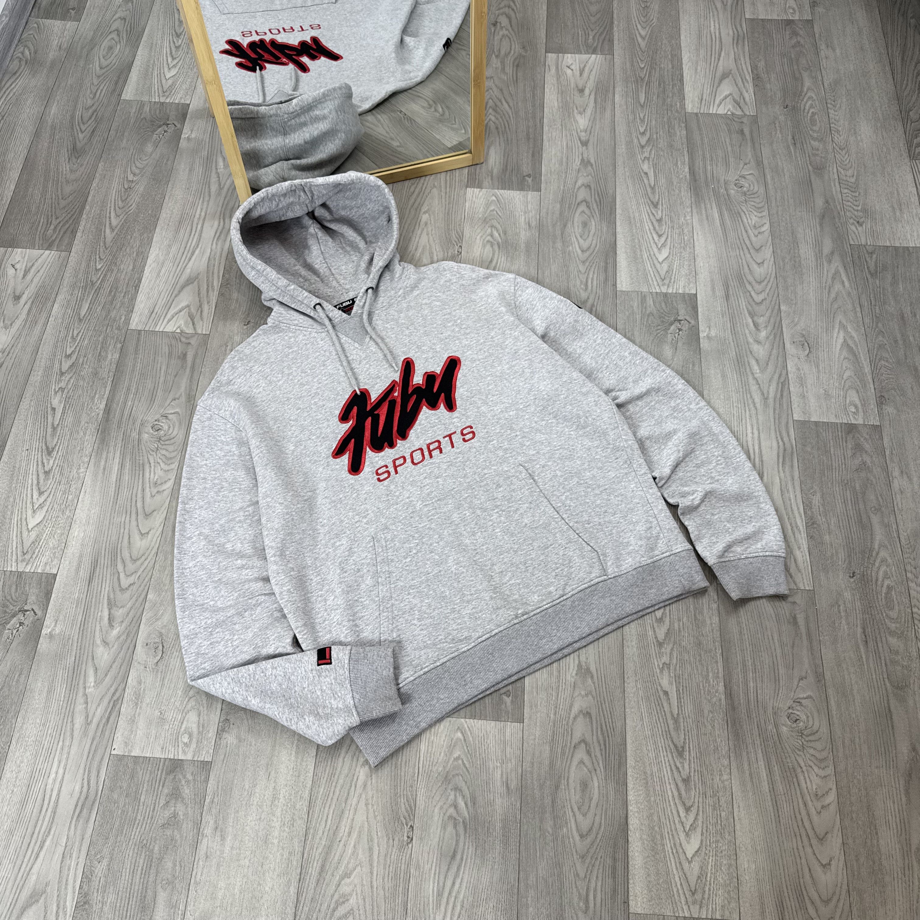 Fubu Vintage FUBU 90s Embroidered Grey Hoodie Hooded Sweat Size US XL / EU 56 / 4 - 2 Thumbnail
