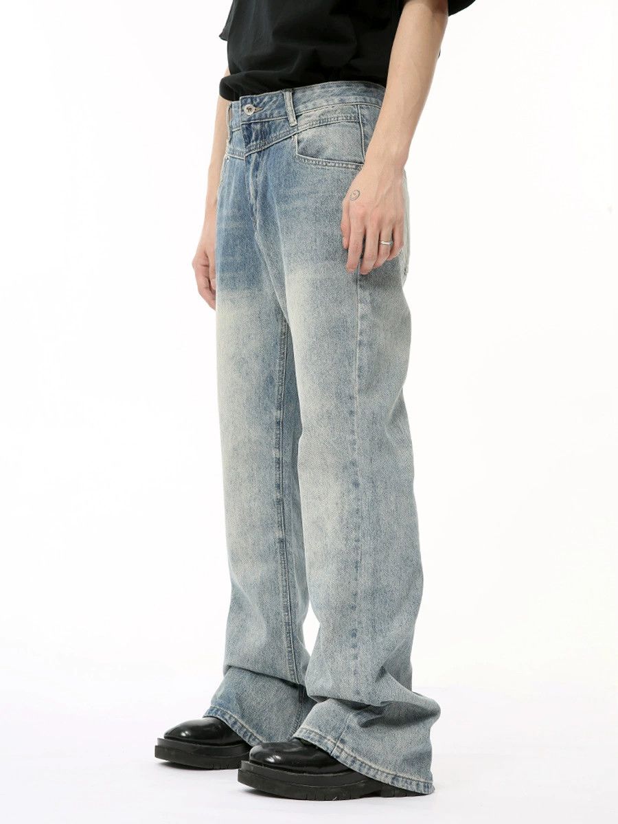 Jean Japanese retro patchwork gradient flared jeans Size US 32 / EU 48 - 3 Thumbnail