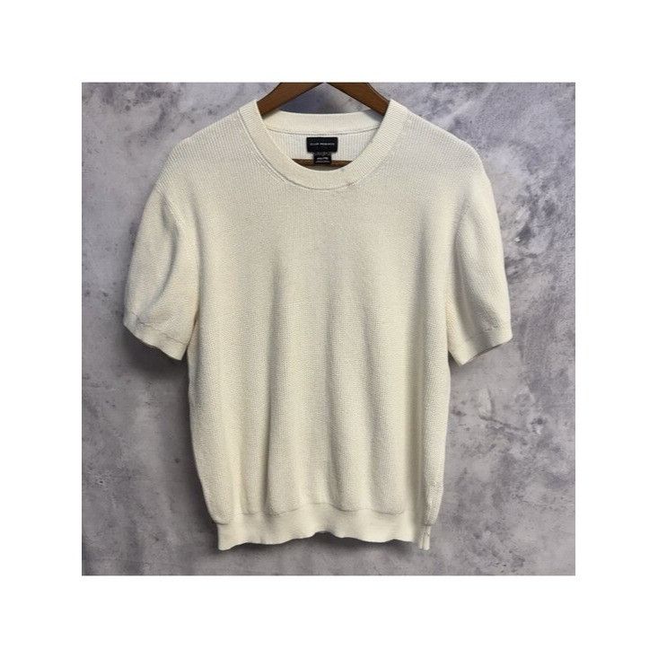 Club Monaco Club Monaco Knit Sweater Shirt Mens 2XL White Cotton Size US XXL / EU 58 / 5 - 1 Thumbnail