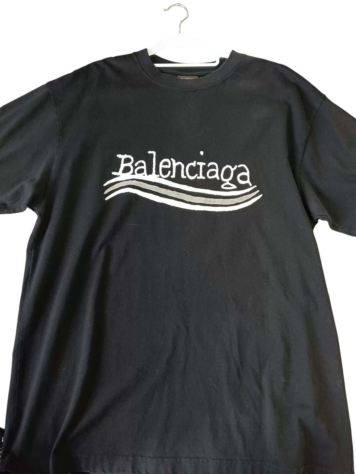 Balenciaga Balenciaga Wave Logo T-Shirt XS Size US XS / EU 42 / 0 - 1 Thumbnail