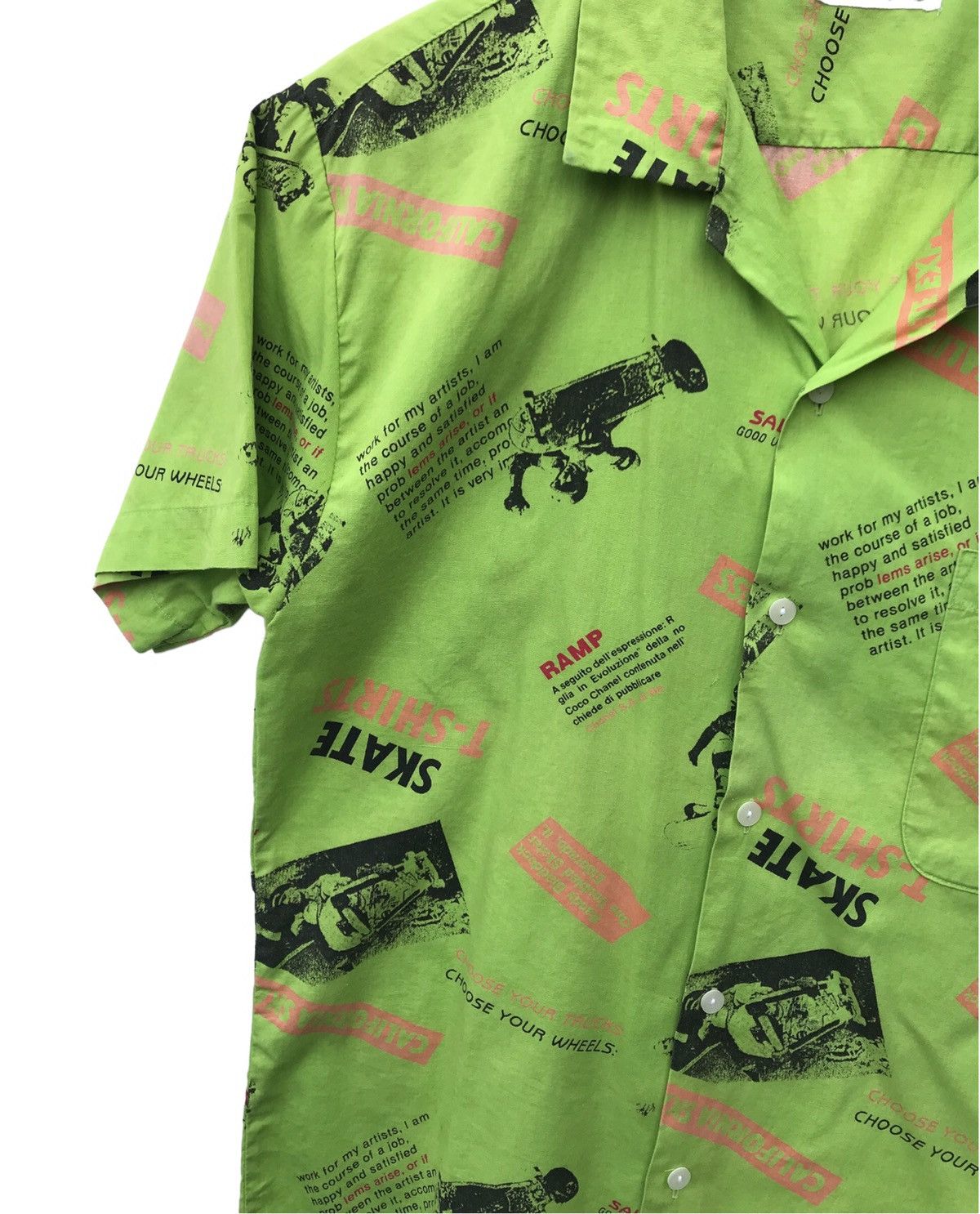 Vintage Vintage Overprinted Skate Button Down Altered Shirt Size US S / EU 44-46 / 1 - 3 Thumbnail