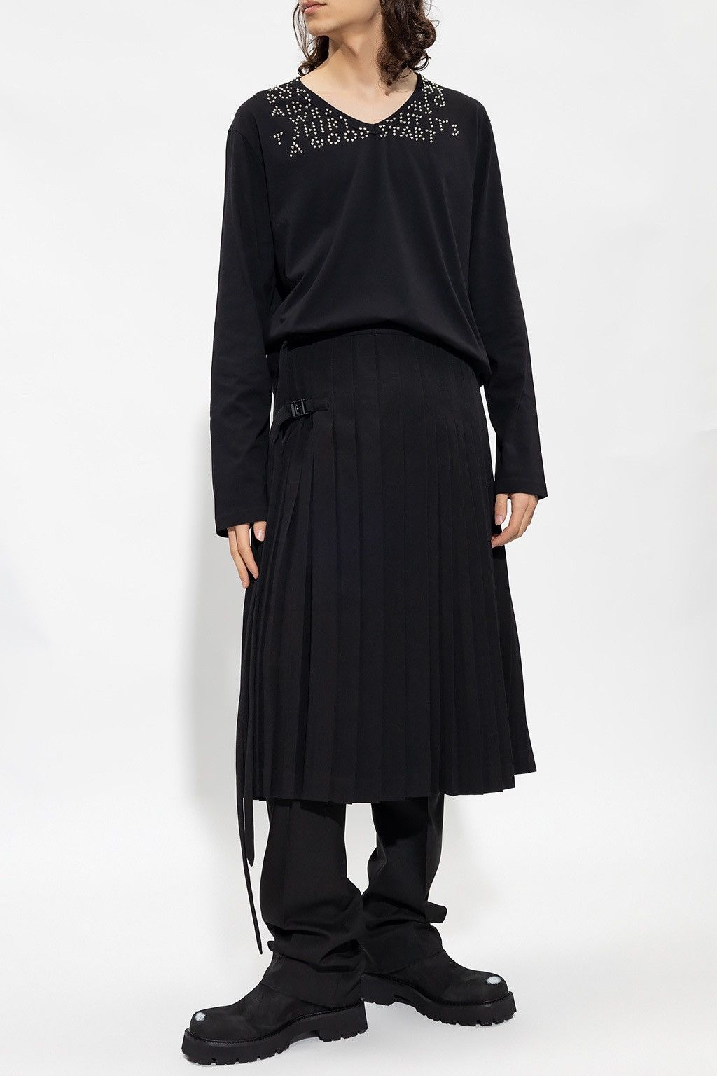 Maison Margiela !DS! SS22 Maison Margiela Studded Black Longsleeve T-Shirt Size US L / EU 52-54 / 3 - 1 Thumbnail
