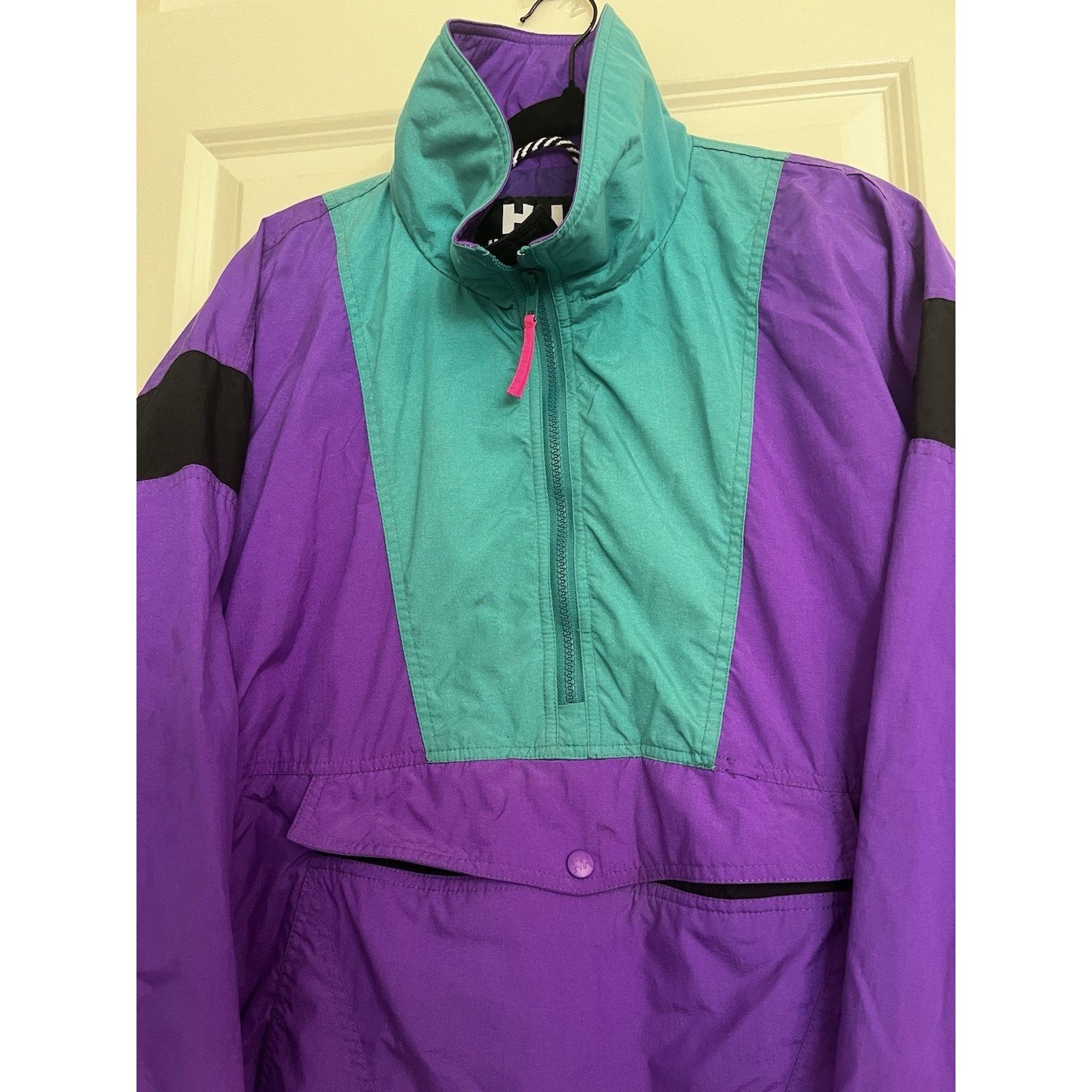 Helly Hansen Vtg Helly Hansen Anorak Jacket 90s Purple Teal L Hong Kong Size US L / EU 52-54 / 3 - 2 Thumbnail