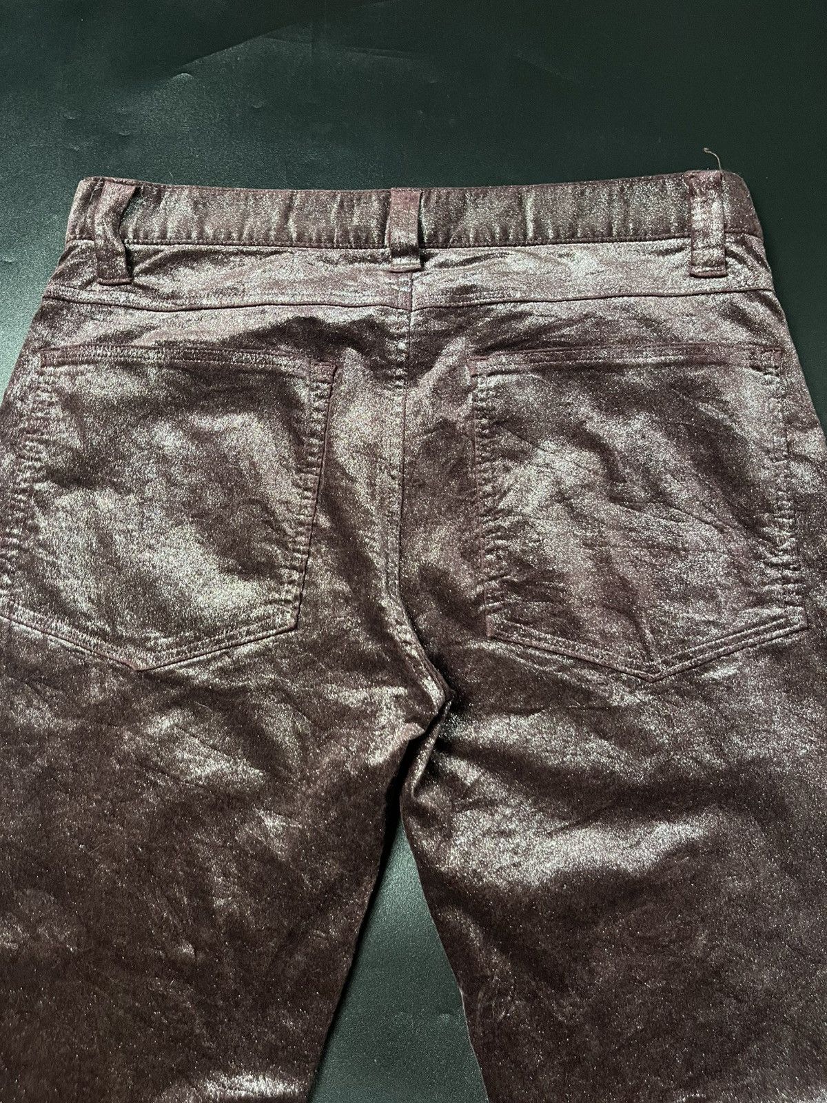 If Six Was Nine Japanese IAN ERVISION Metallic Flare jeans Size US 30 / EU 46 - 7 Thumbnail