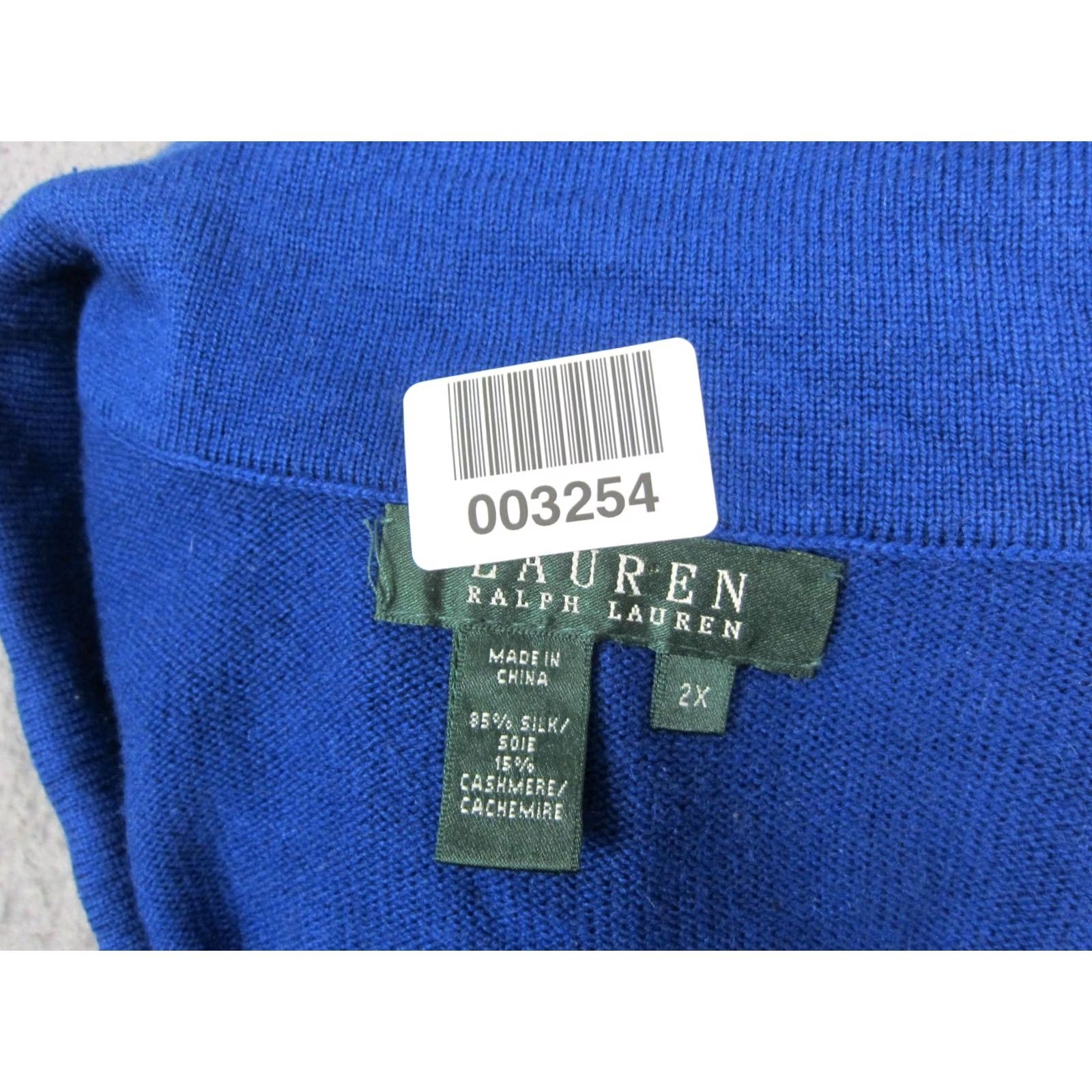 Ralph Lauren Ralph Lauren Sweater Womens 2X Plus Blue Silk Cashmere Shawl Neck Classic LRL 90s Size XXL / US 16-18 / IT 52-54 - 8 Thumbnail