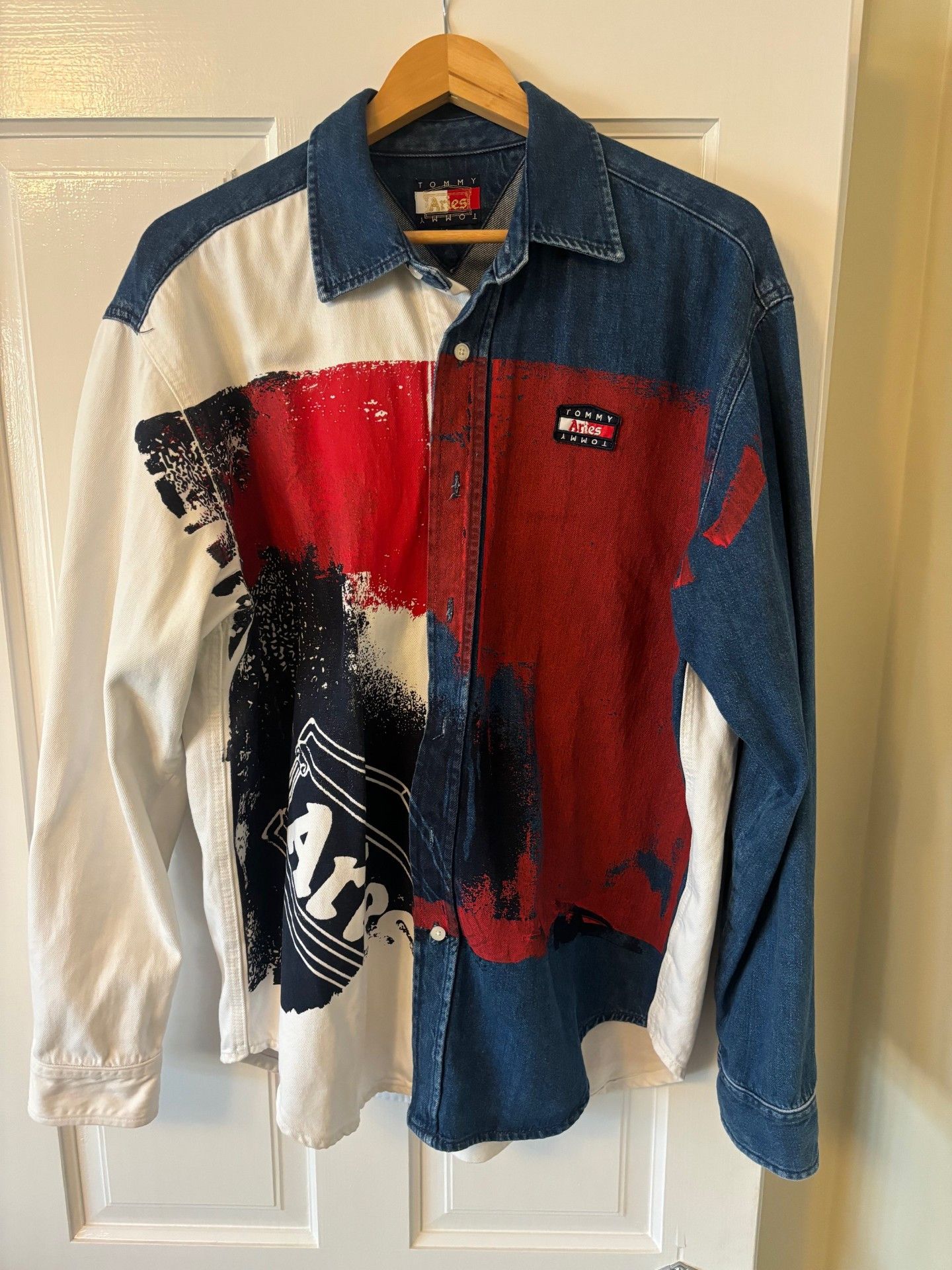 Aries × Tommy Hilfiger Tommy x Aries Graphic Denim Jacket Size US L / EU 52-54 / 3 - 1 Thumbnail