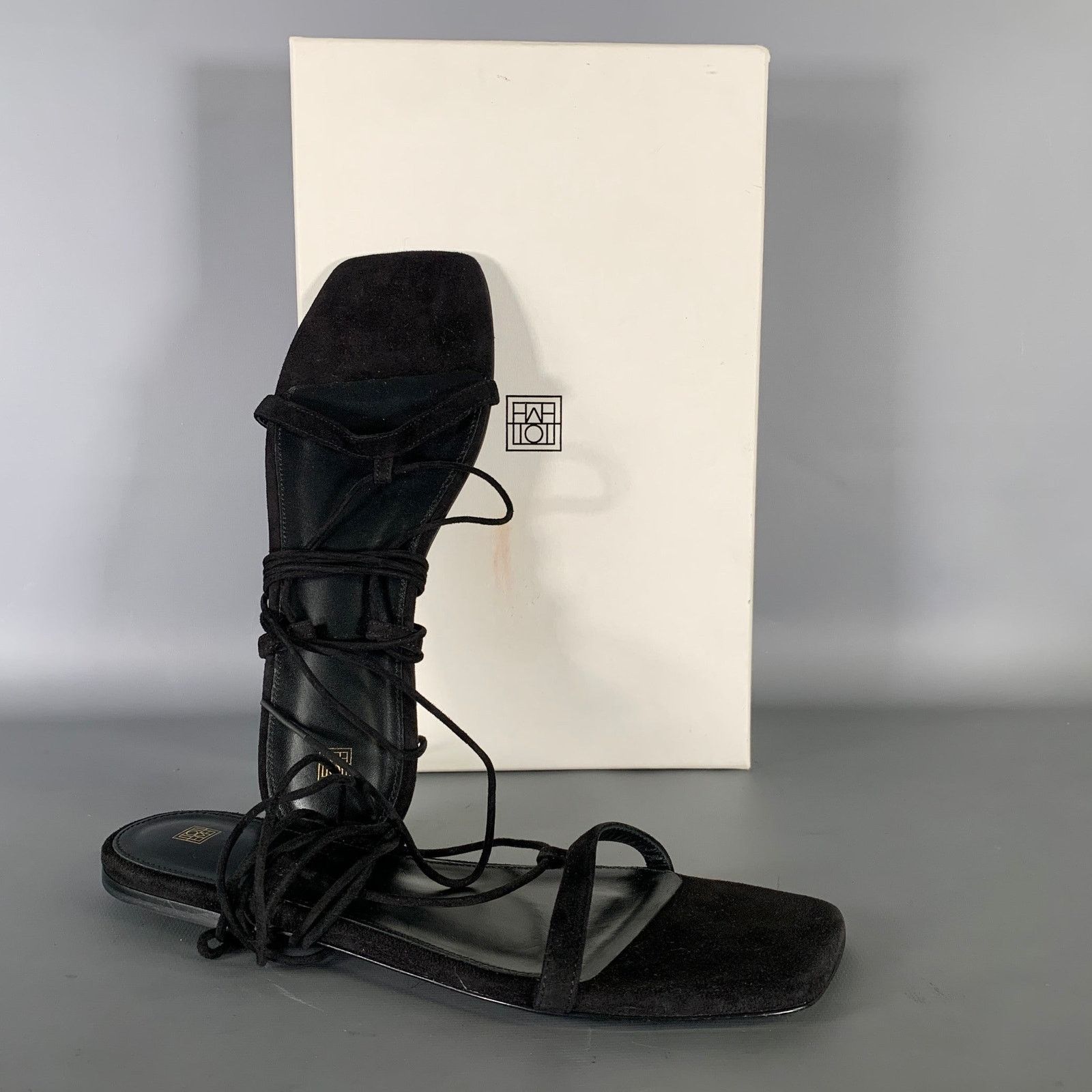 Toteme TOTEME Size 7.5 Black Leather Suede Strappy Sandals Size US 7.5 / IT 37.5 - 8 Thumbnail