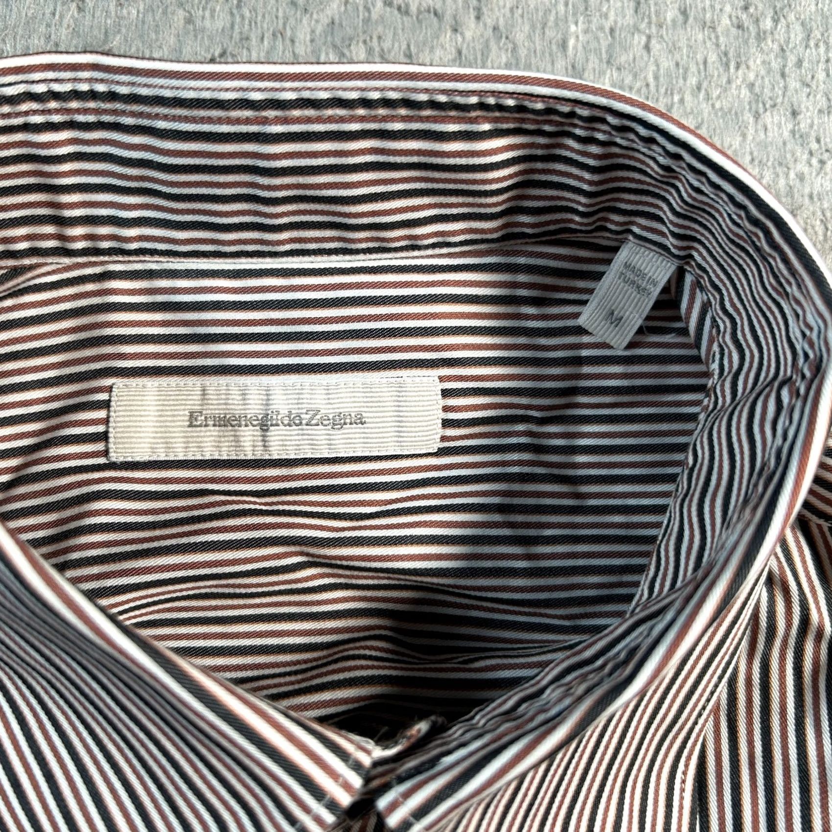 Ermenegildo Zegna Ermenegildo Zegna Shirt Men M Multicolor Striped Long Sleeve Button-Up Casual Italian Designer Modern Hardwood? Size US M / EU 48-50 / 2 - 3 Thumbnail