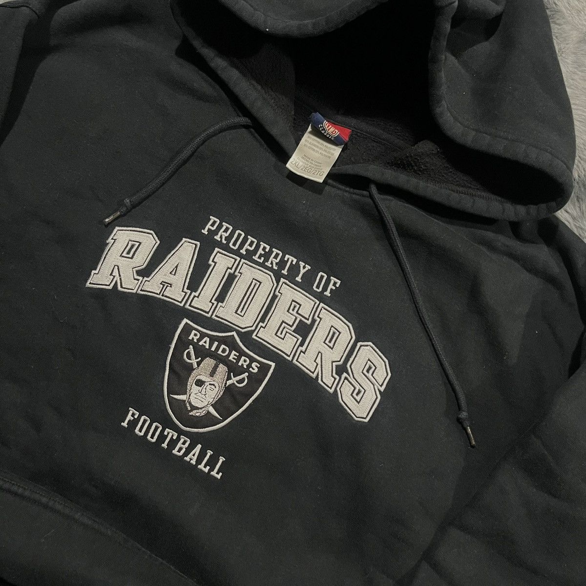 NFL × Reebok × Vintage REEBOK GRIDIRON NFL CLASSIC VTG OAKLAND RAIDERS HOODIE Size US XXL / EU 58 / 5 - 2 Thumbnail