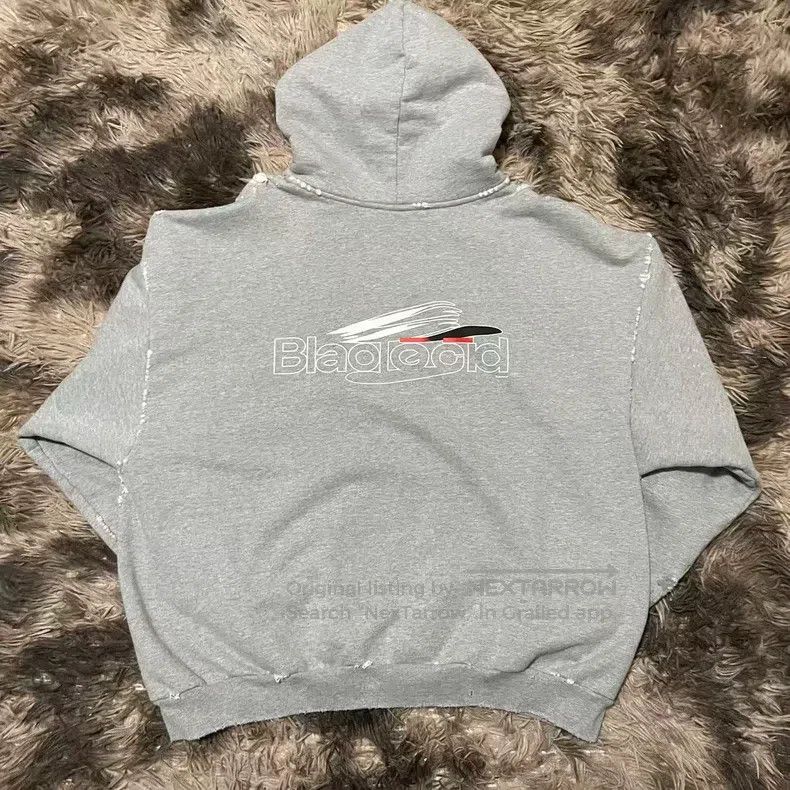 Balenciaga Balenciaga Letter logo print gray hoodie Size US L / EU 52-54 / 3 - 2 Thumbnail